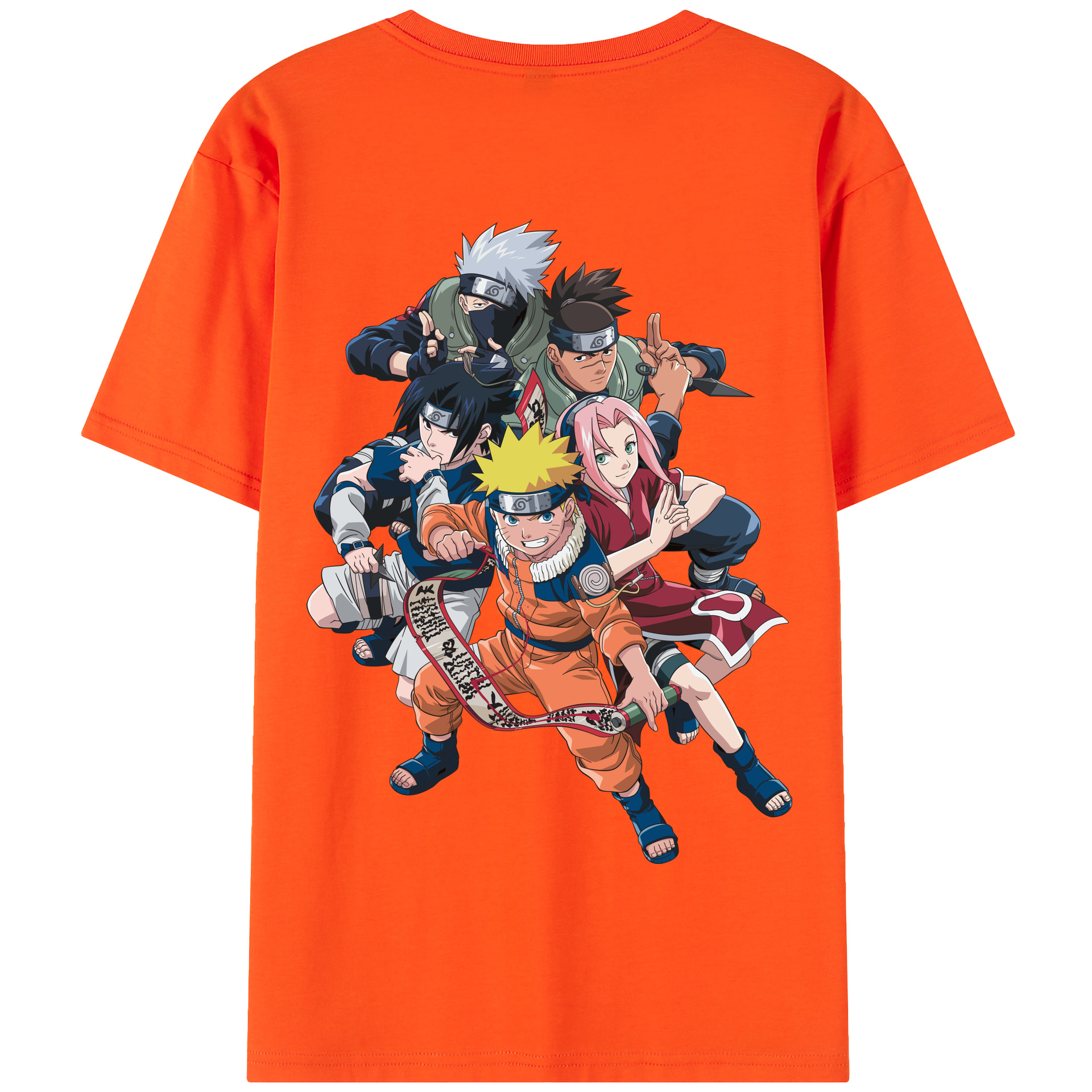 （画像用） NARUTO -ナルト- うずまき ナルト Uzumaki Naruto 綿100％半袖Tシャツ（背面プリント）