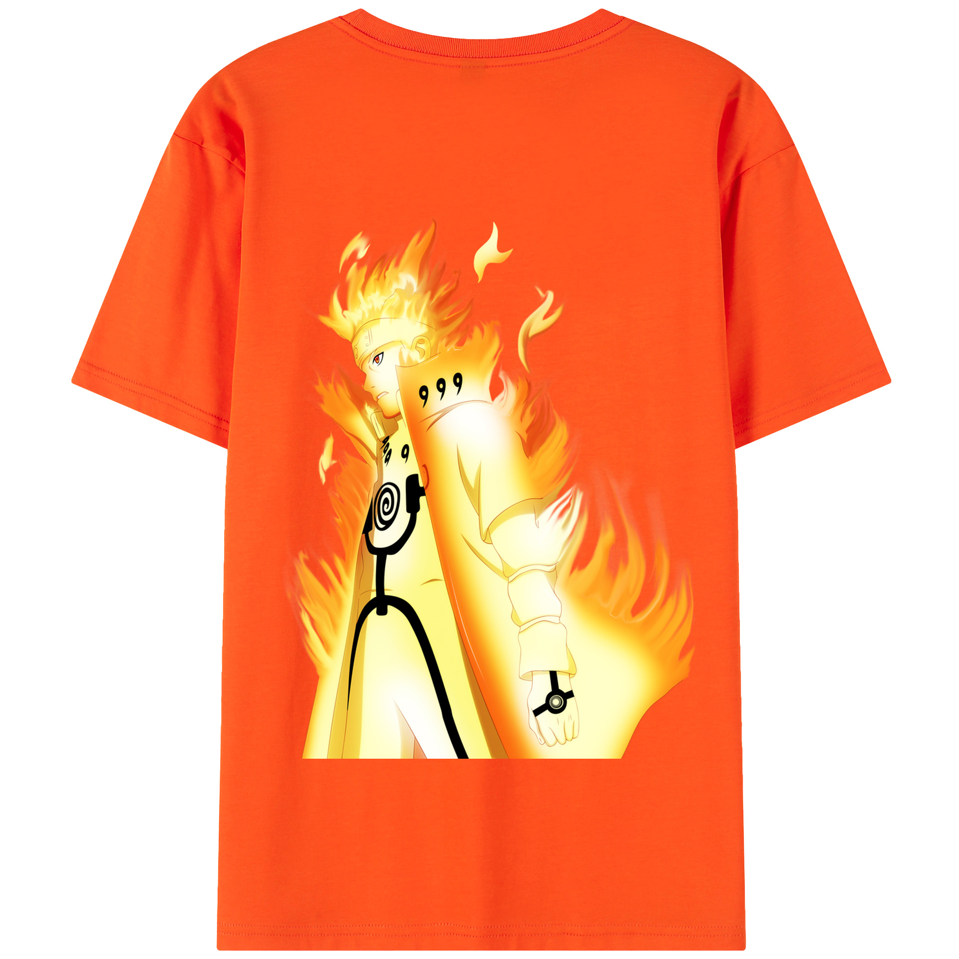 （画像用） NARUTO -ナルト- うずまき ナルト Uzumaki Naruto 綿100％半袖Tシャツ（背面プリント）
