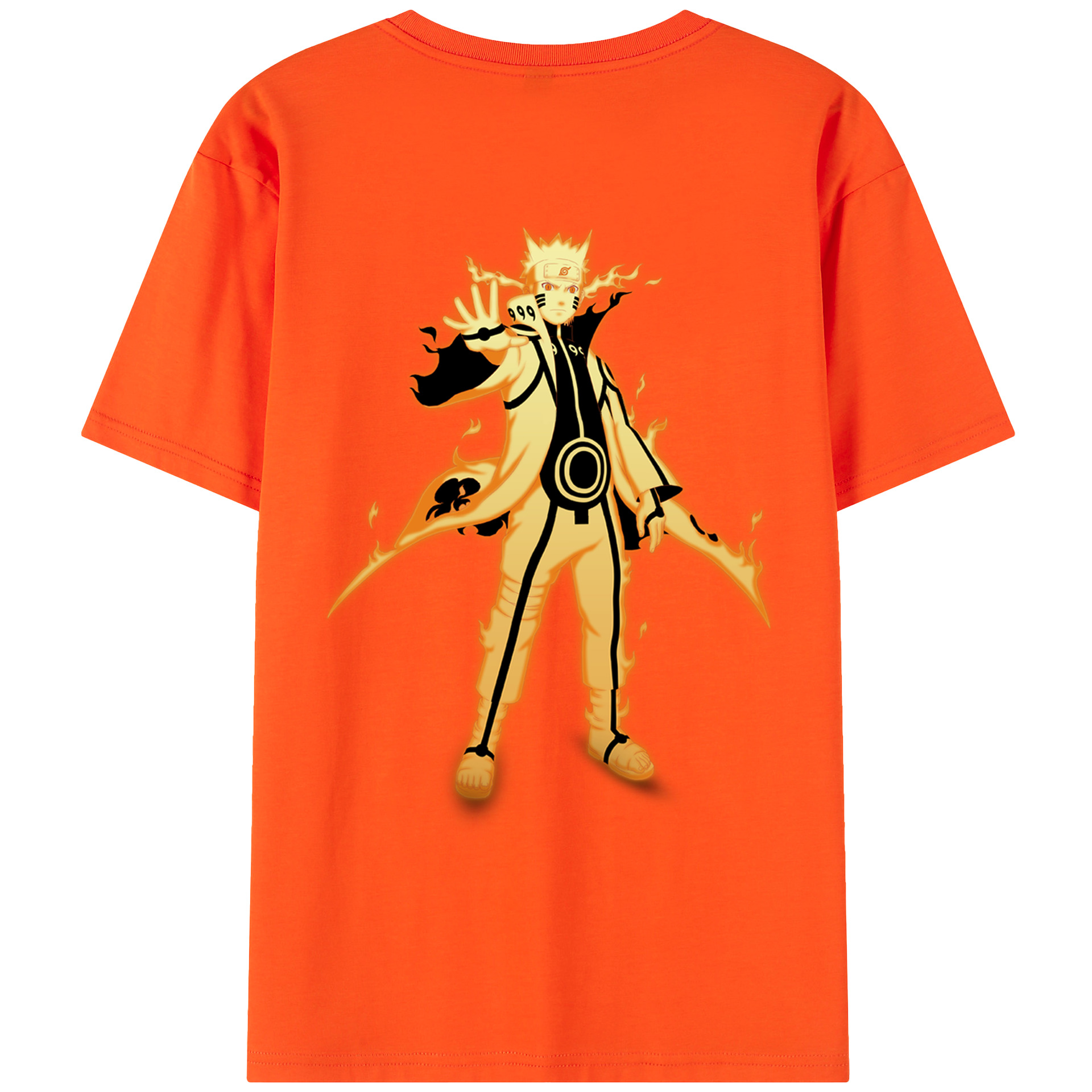 （画像用） NARUTO -ナルト- うずまき ナルト Uzumaki Naruto 綿100％半袖Tシャツ（背面プリント）