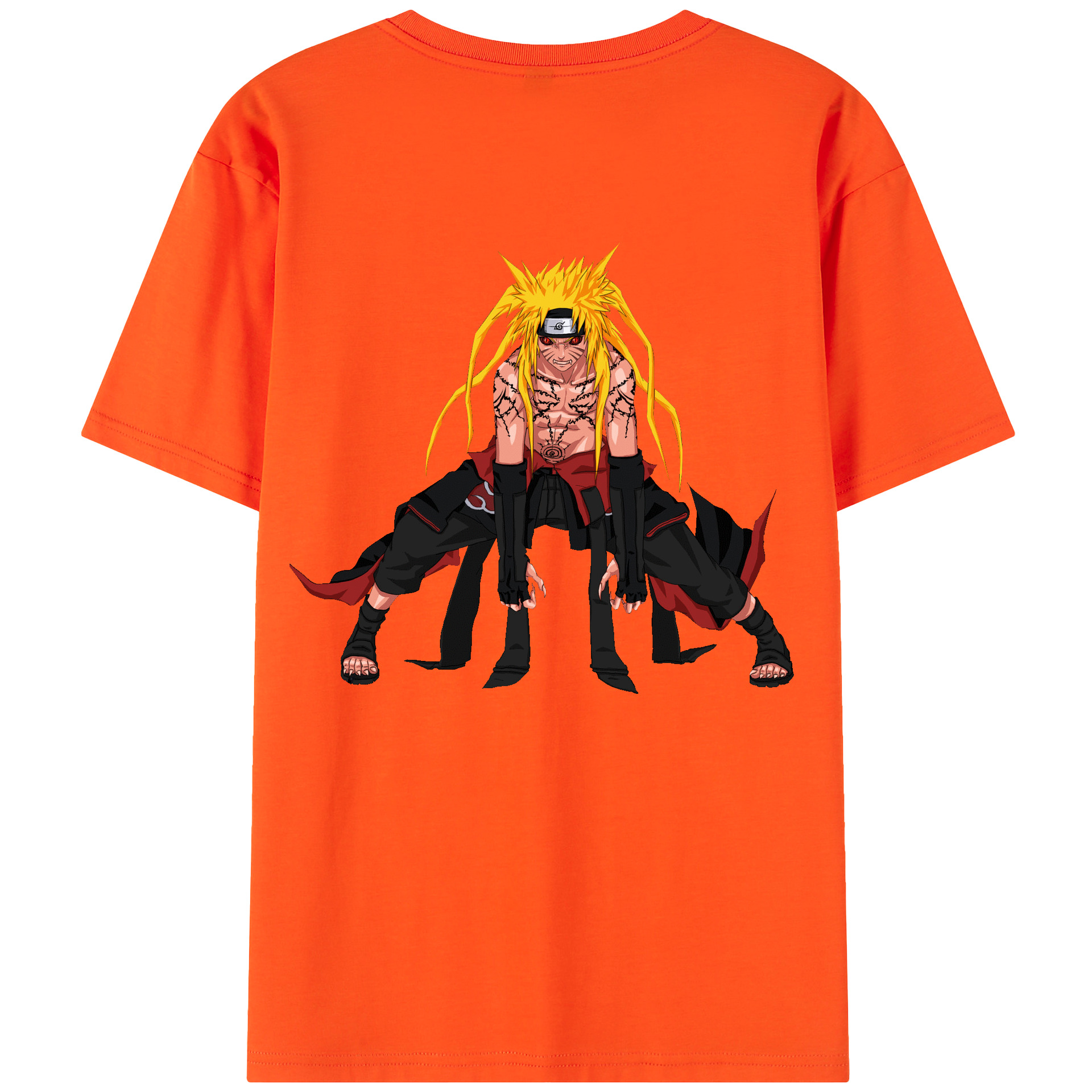 （画像用） NARUTO -ナルト- うずまき ナルト Uzumaki Naruto 綿100％半袖Tシャツ（背面プリント）