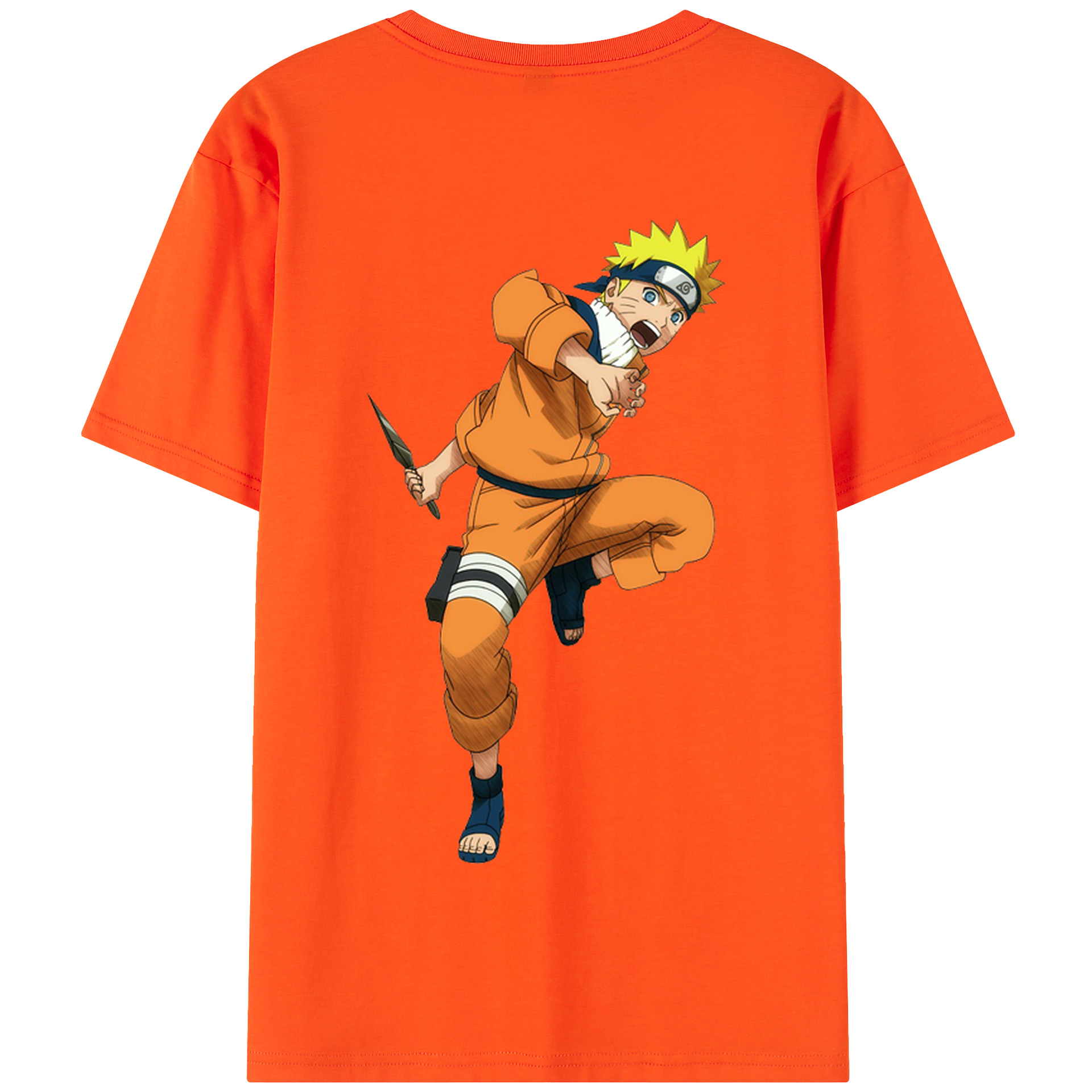 （画像用） NARUTO -ナルト- うずまき ナルト Uzumaki Naruto 綿100％半袖Tシャツ（背面プリント）