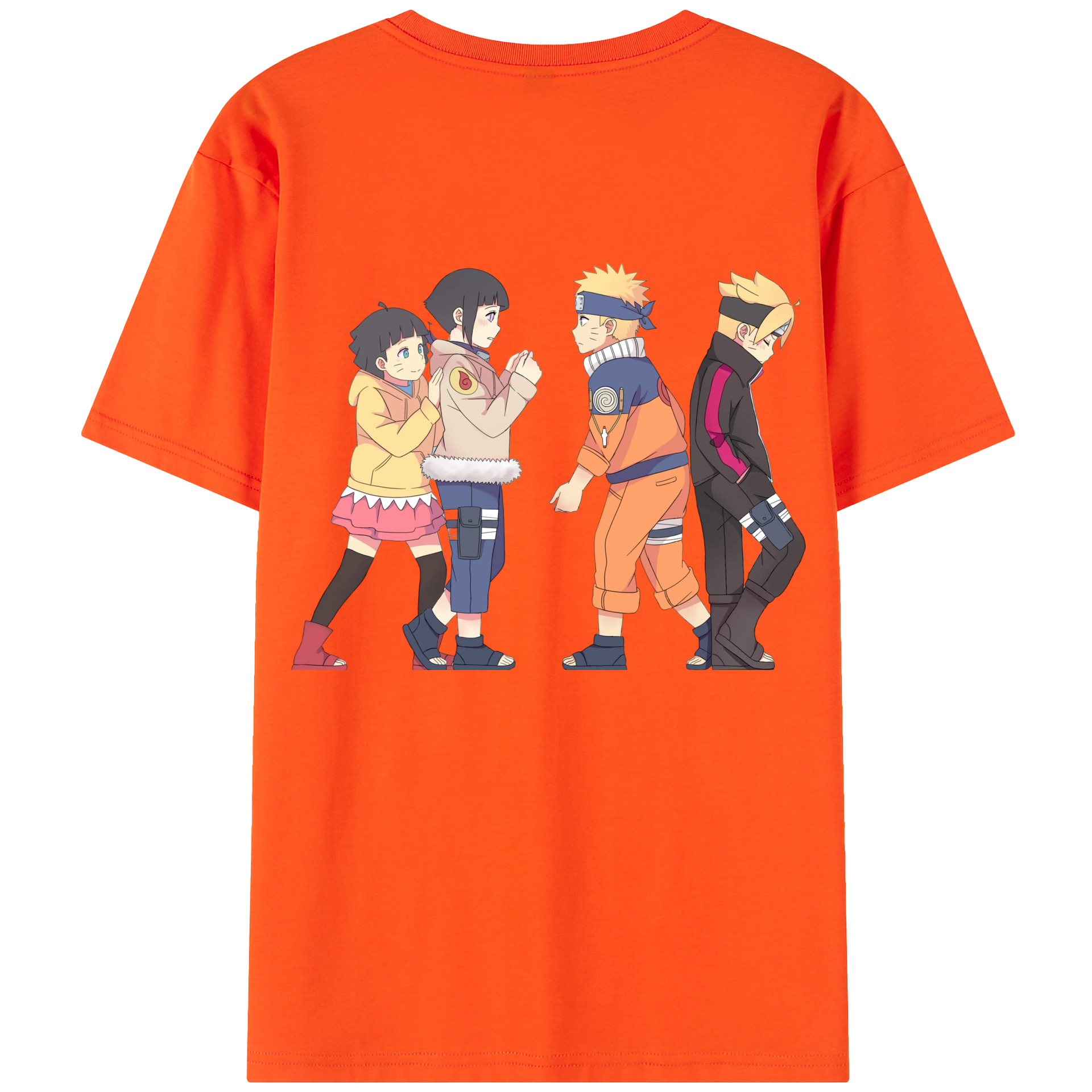 （画像用） NARUTO -ナルト- うずまき ナルト Uzumaki Naruto 綿100％半袖Tシャツ（背面プリント）