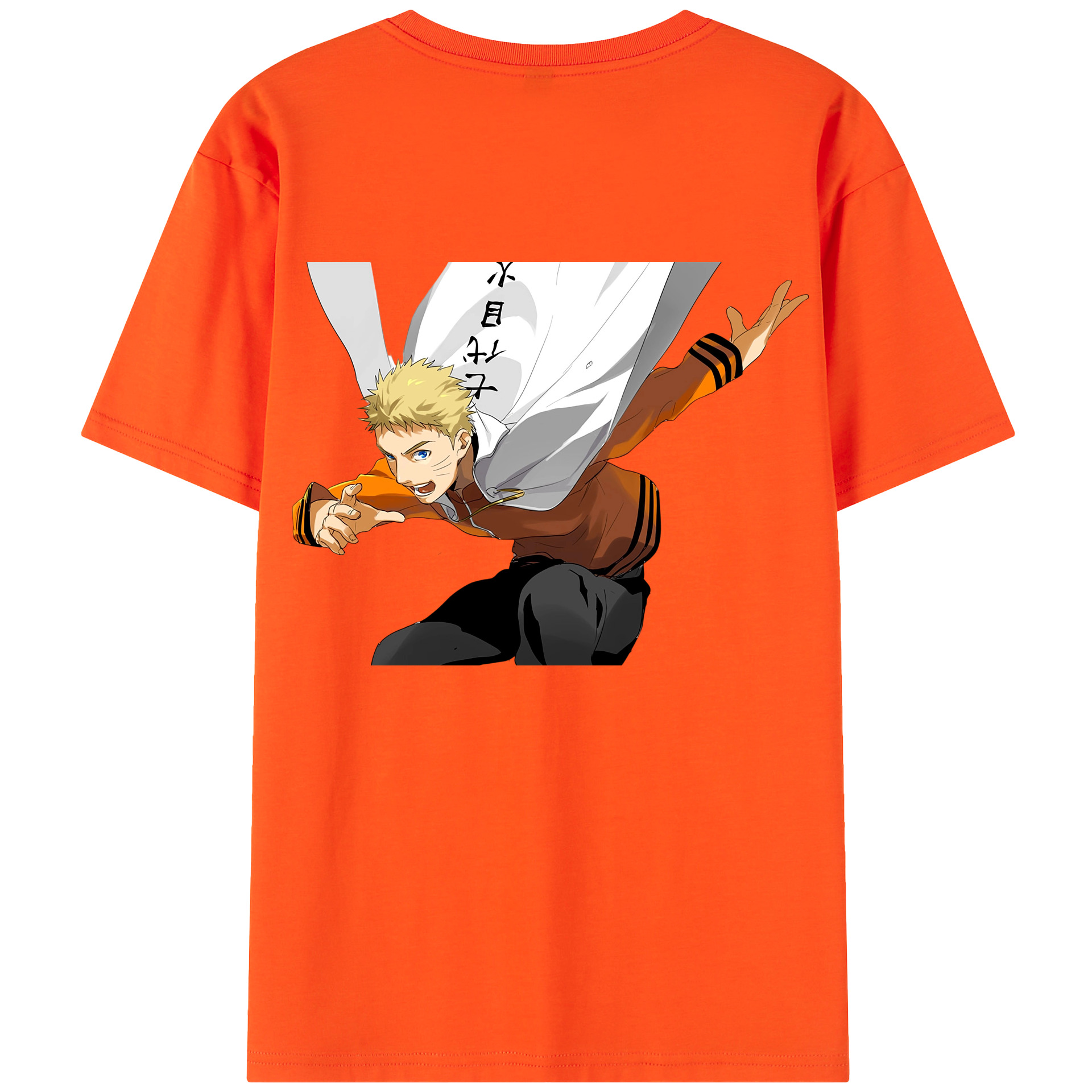 （画像用） NARUTO -ナルト- うずまき ナルト Uzumaki Naruto 綿100％半袖Tシャツ（背面プリント）