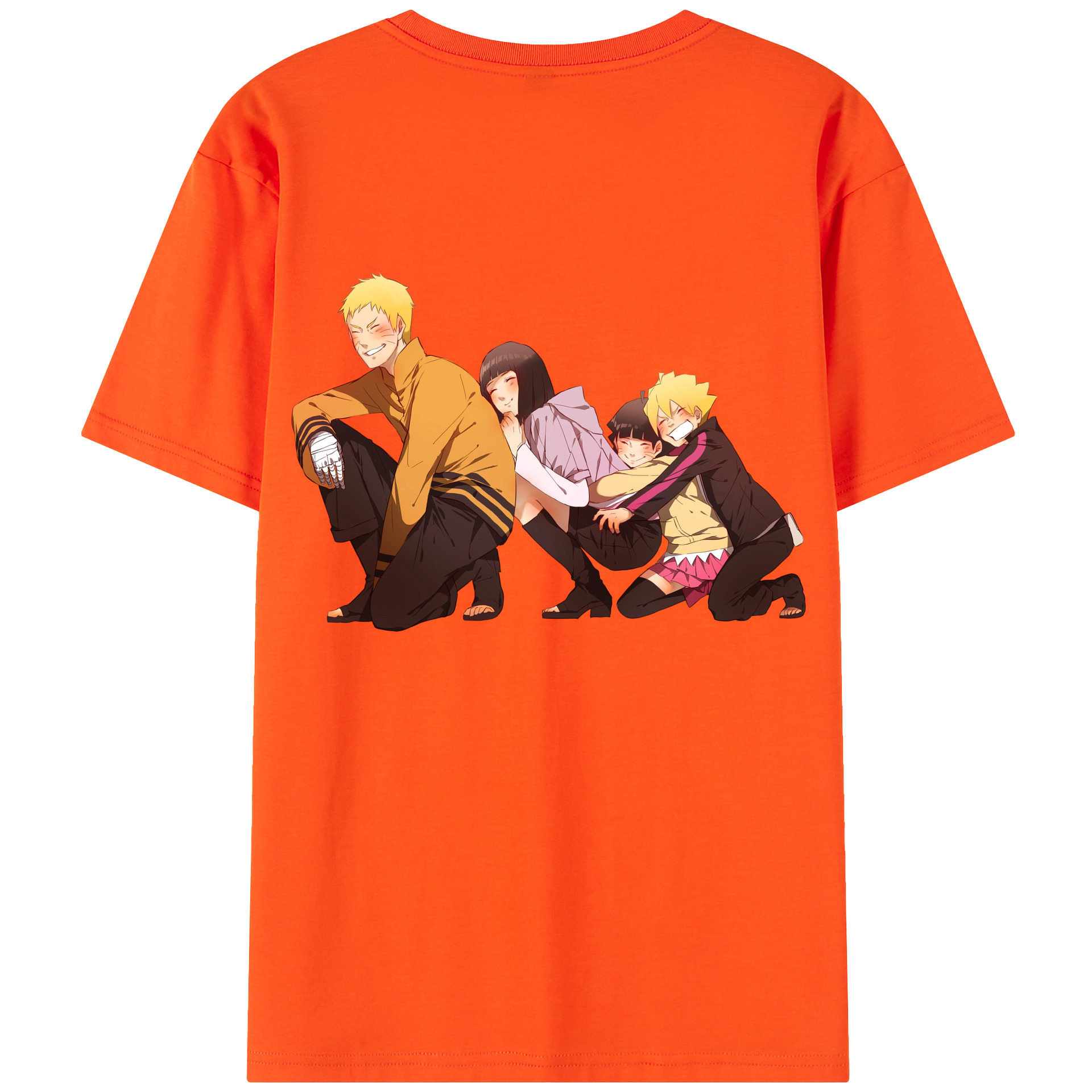 （画像用） NARUTO -ナルト- うずまき ナルト Uzumaki Naruto 綿100％半袖Tシャツ（背面プリント）
