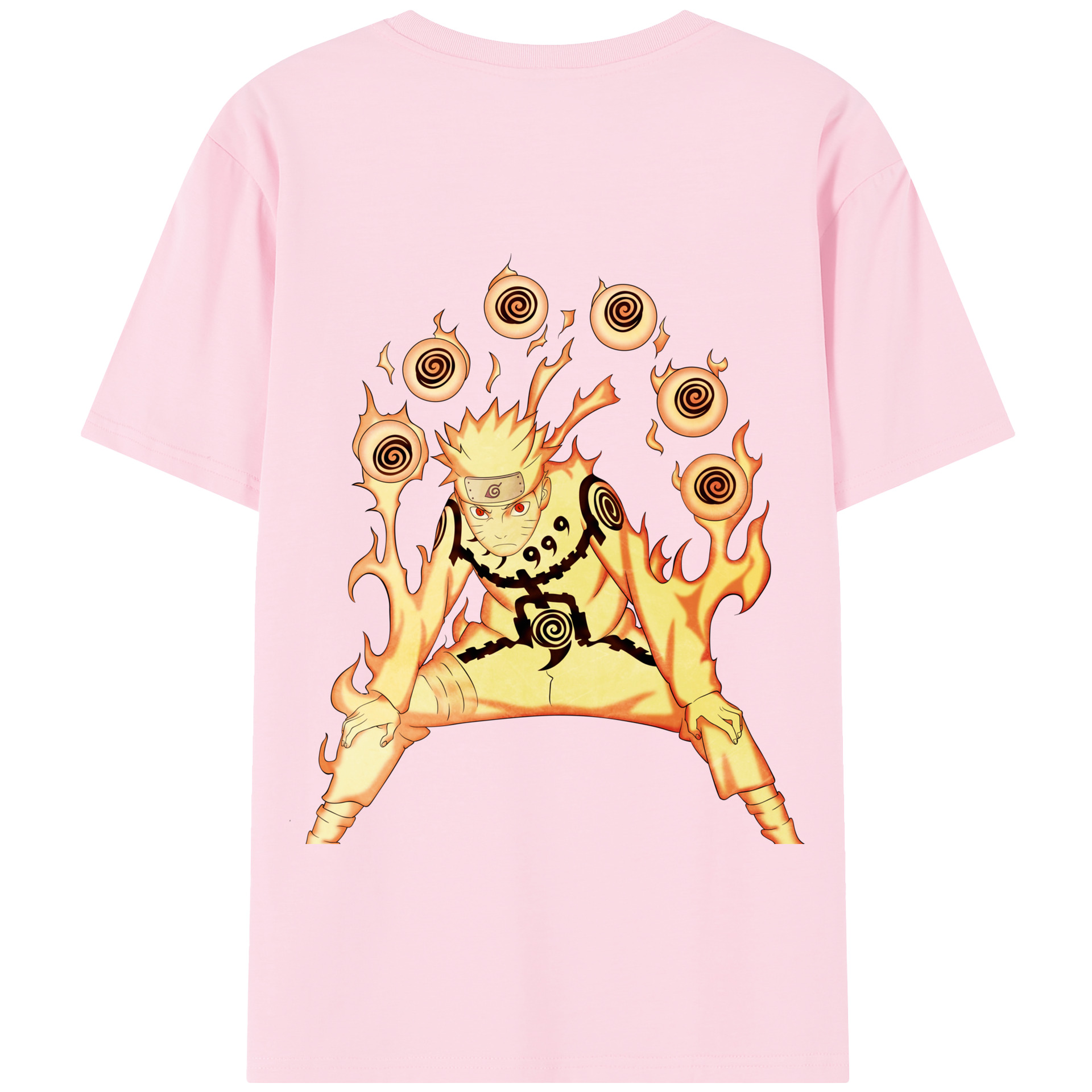 （画像用） NARUTO -ナルト- うずまき ナルト Uzumaki Naruto 綿100％半袖Tシャツ（背面プリント）