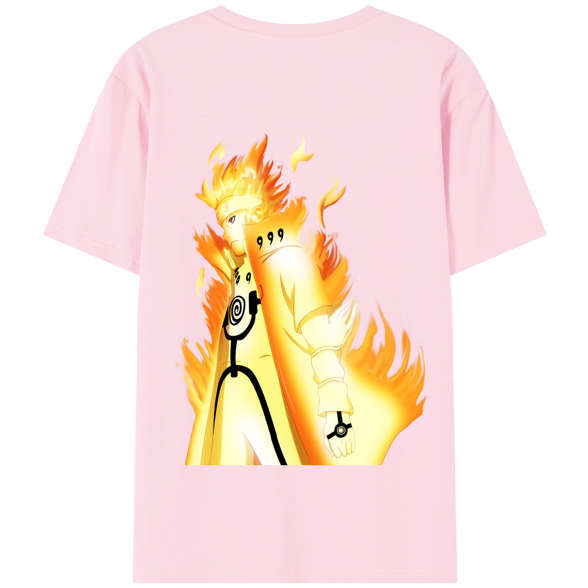 （画像用） NARUTO -ナルト- うずまき ナルト Uzumaki Naruto 綿100％半袖Tシャツ（背面プリント）