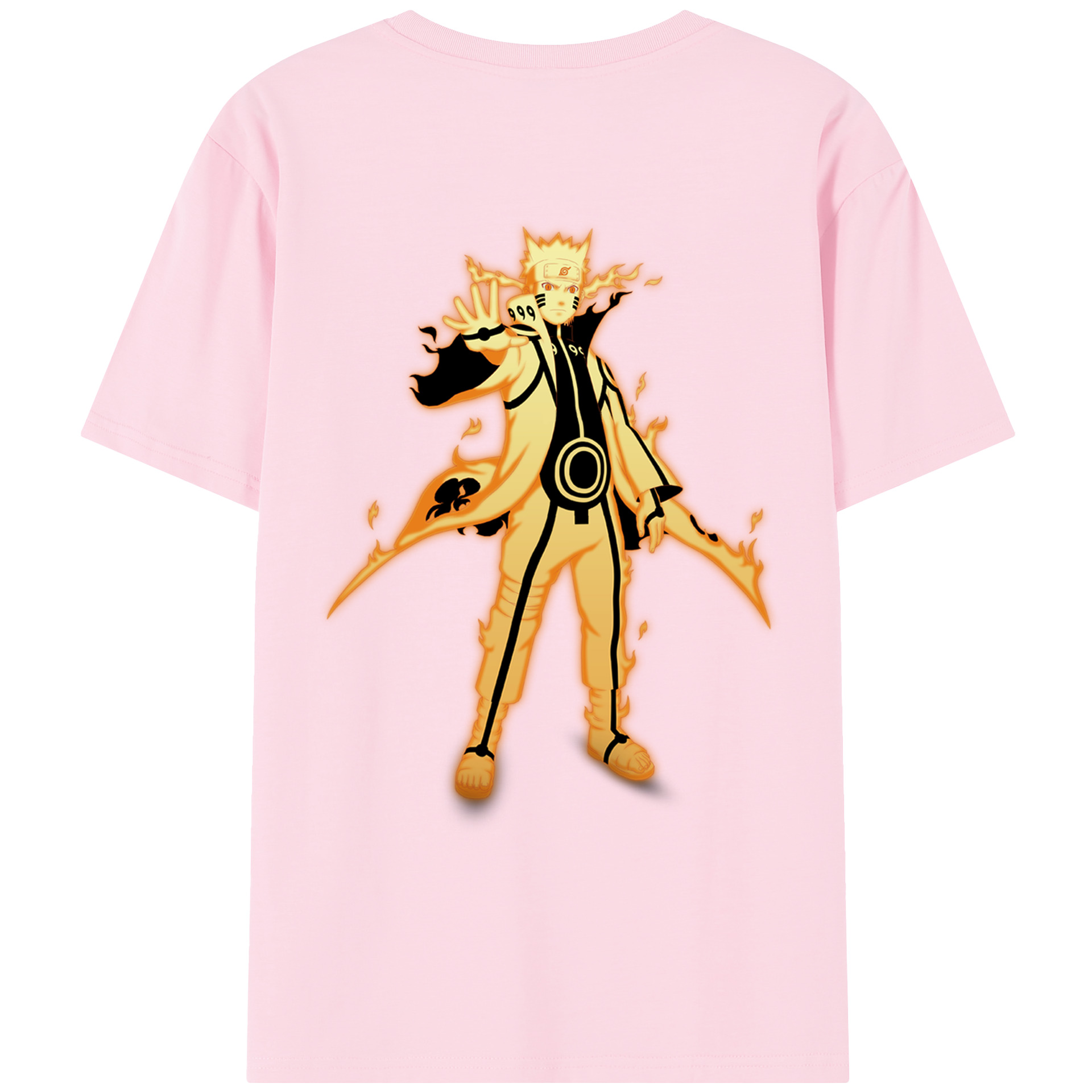 （画像用） NARUTO -ナルト- うずまき ナルト Uzumaki Naruto 綿100％半袖Tシャツ（背面プリント）