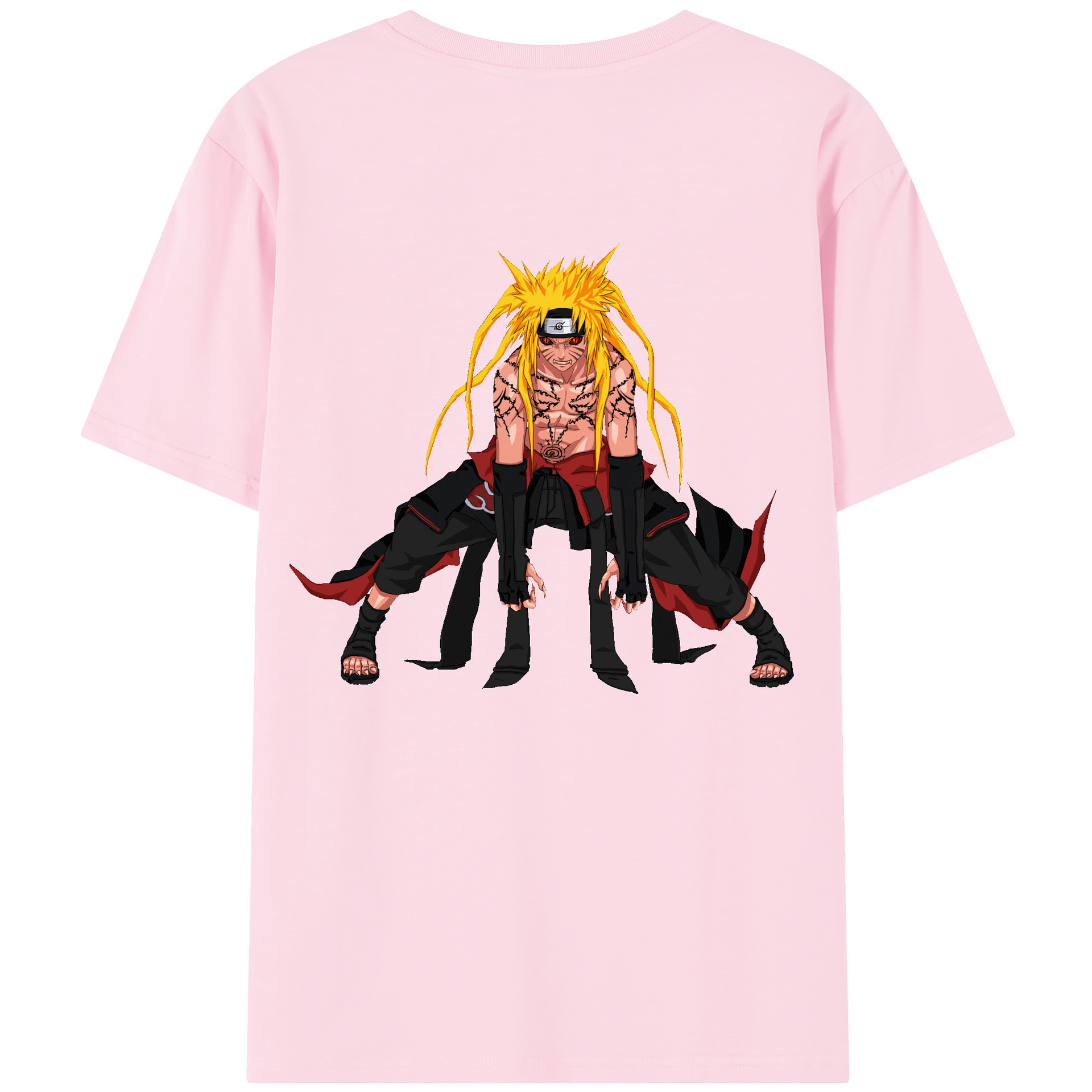 （画像用） NARUTO -ナルト- うずまき ナルト Uzumaki Naruto 綿100％半袖Tシャツ（背面プリント）