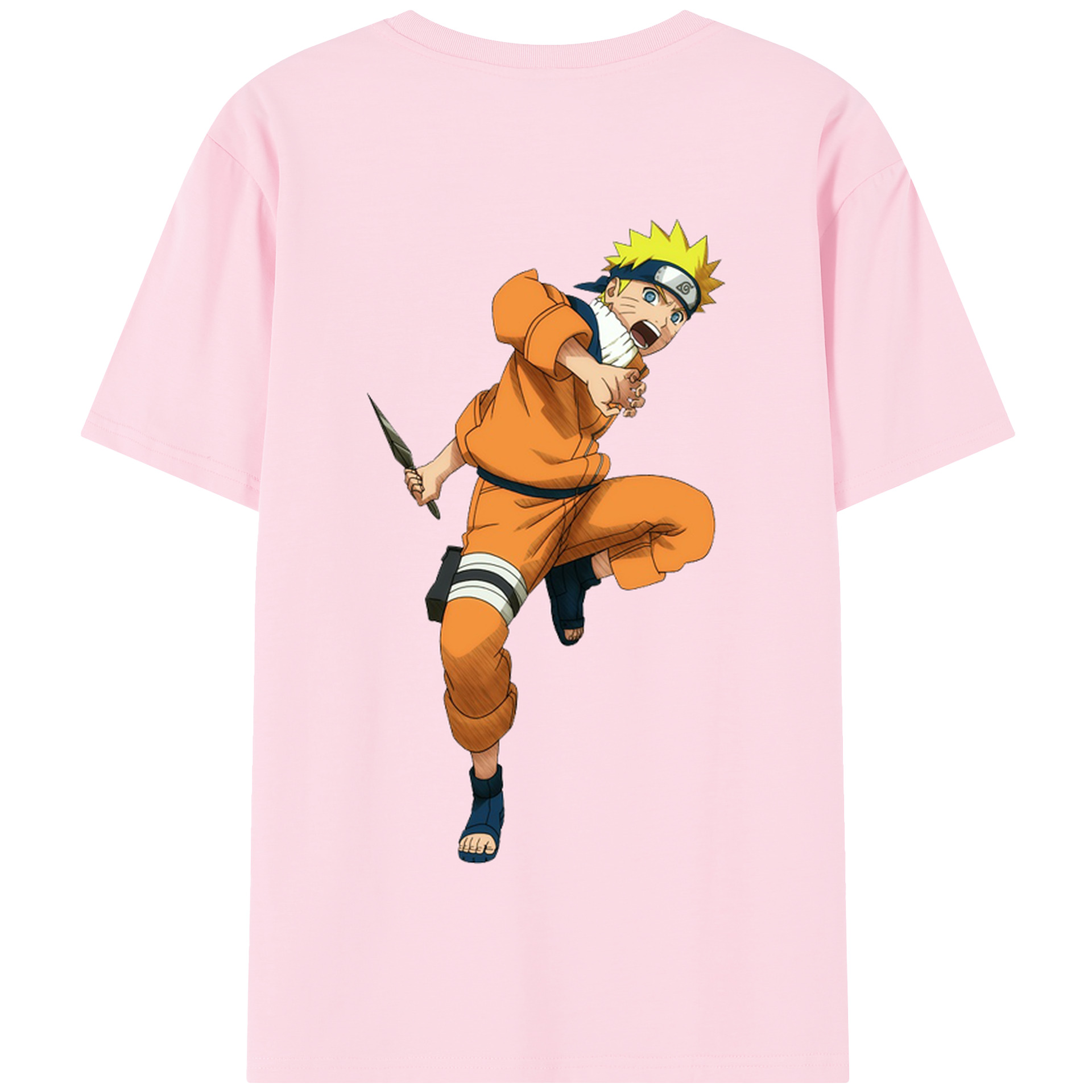 （画像用） NARUTO -ナルト- うずまき ナルト Uzumaki Naruto 綿100％半袖Tシャツ（背面プリント）