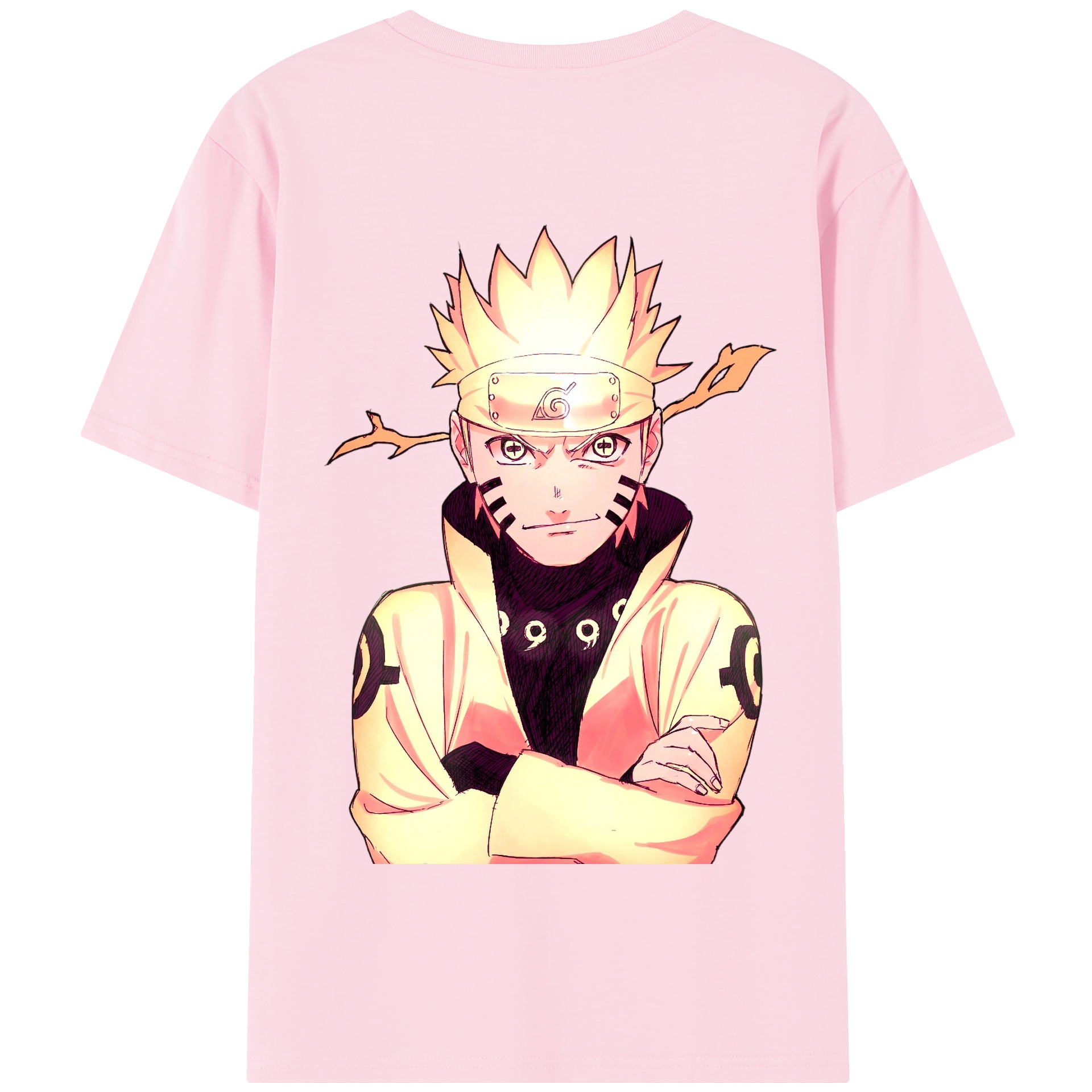 （画像用） NARUTO -ナルト- うずまき ナルト Uzumaki Naruto 綿100％半袖Tシャツ（背面プリント）