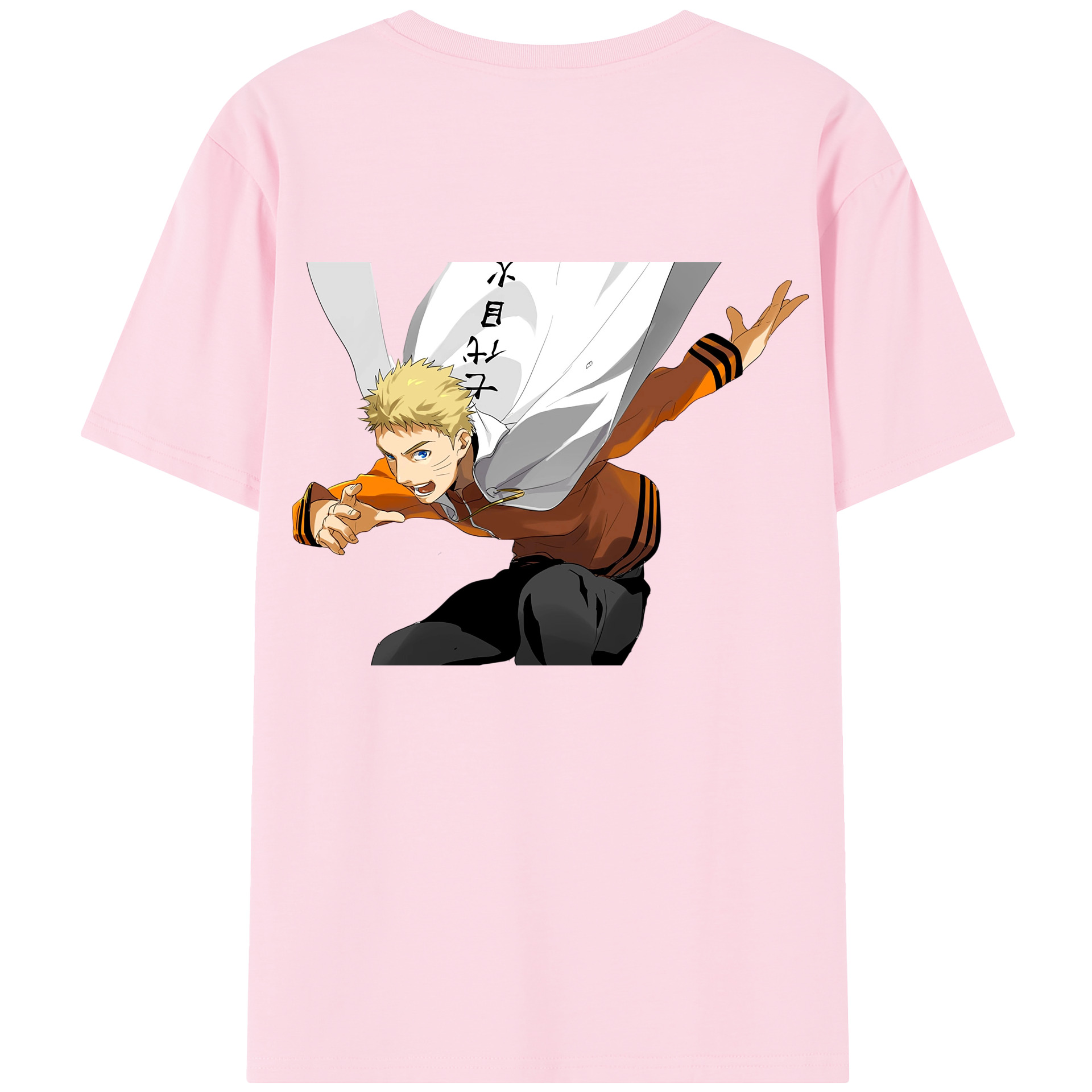 （画像用） NARUTO -ナルト- うずまき ナルト Uzumaki Naruto 綿100％半袖Tシャツ（背面プリント）