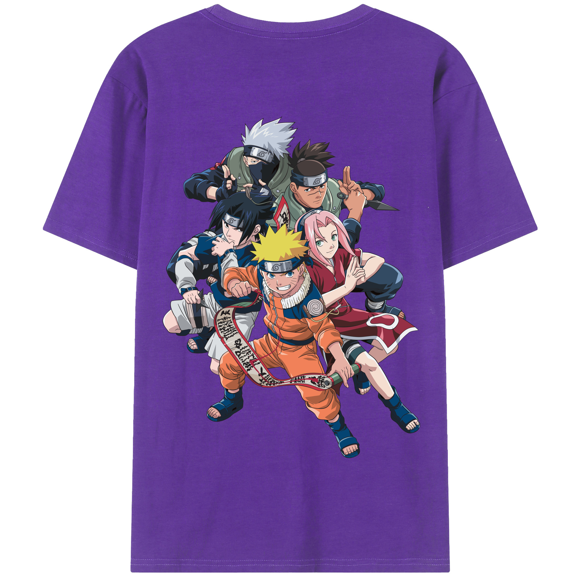 （画像用） NARUTO -ナルト- うずまき ナルト Uzumaki Naruto 綿100％半袖Tシャツ（背面プリント）