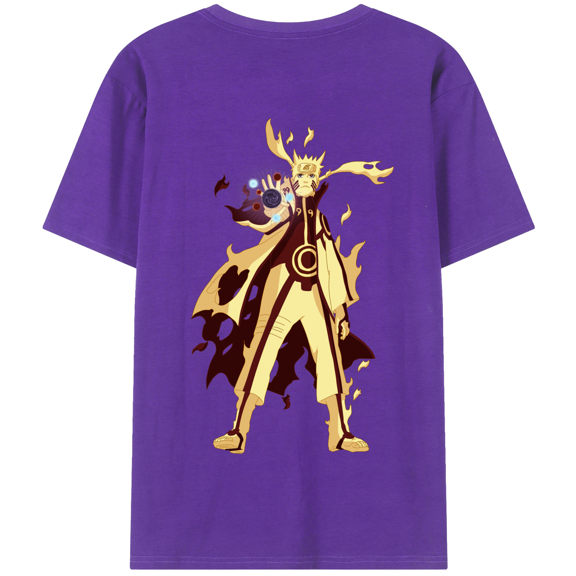 （画像用） NARUTO -ナルト- うずまき ナルト Uzumaki Naruto 綿100％半袖Tシャツ（背面プリント）