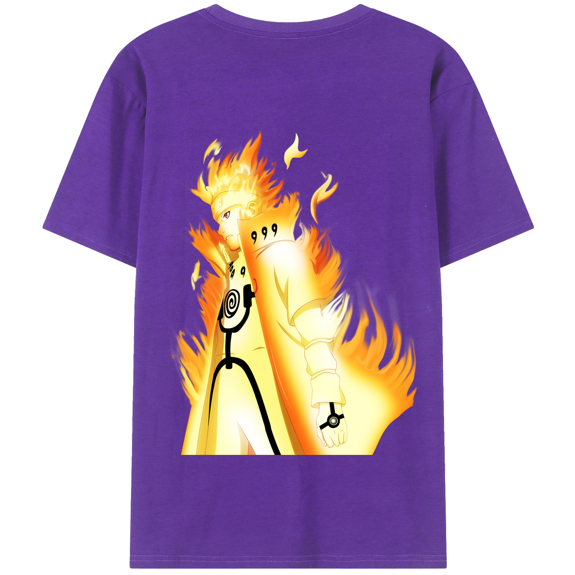 （画像用） NARUTO -ナルト- うずまき ナルト Uzumaki Naruto 綿100％半袖Tシャツ（背面プリント）