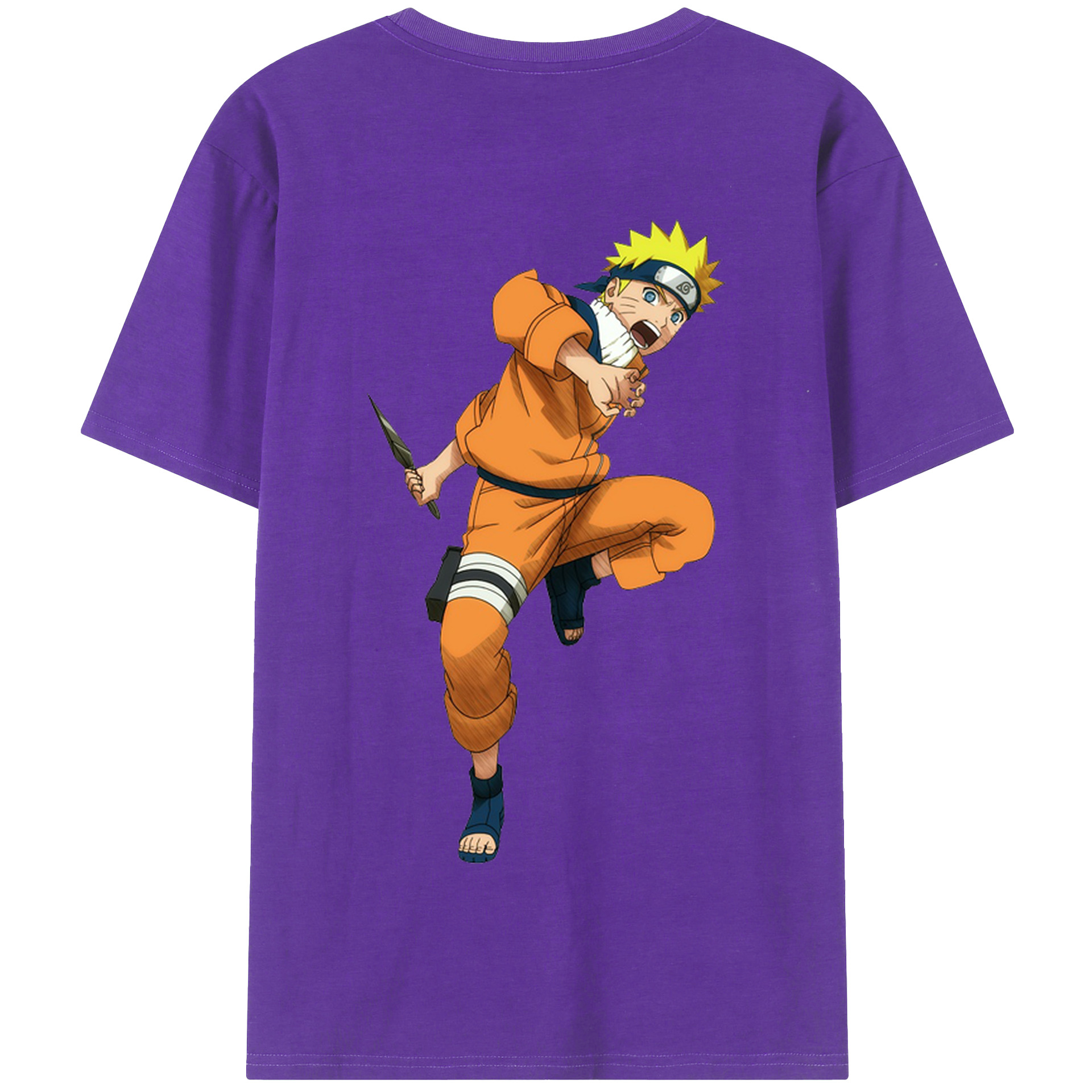 （画像用） NARUTO -ナルト- うずまき ナルト Uzumaki Naruto 綿100％半袖Tシャツ（背面プリント）