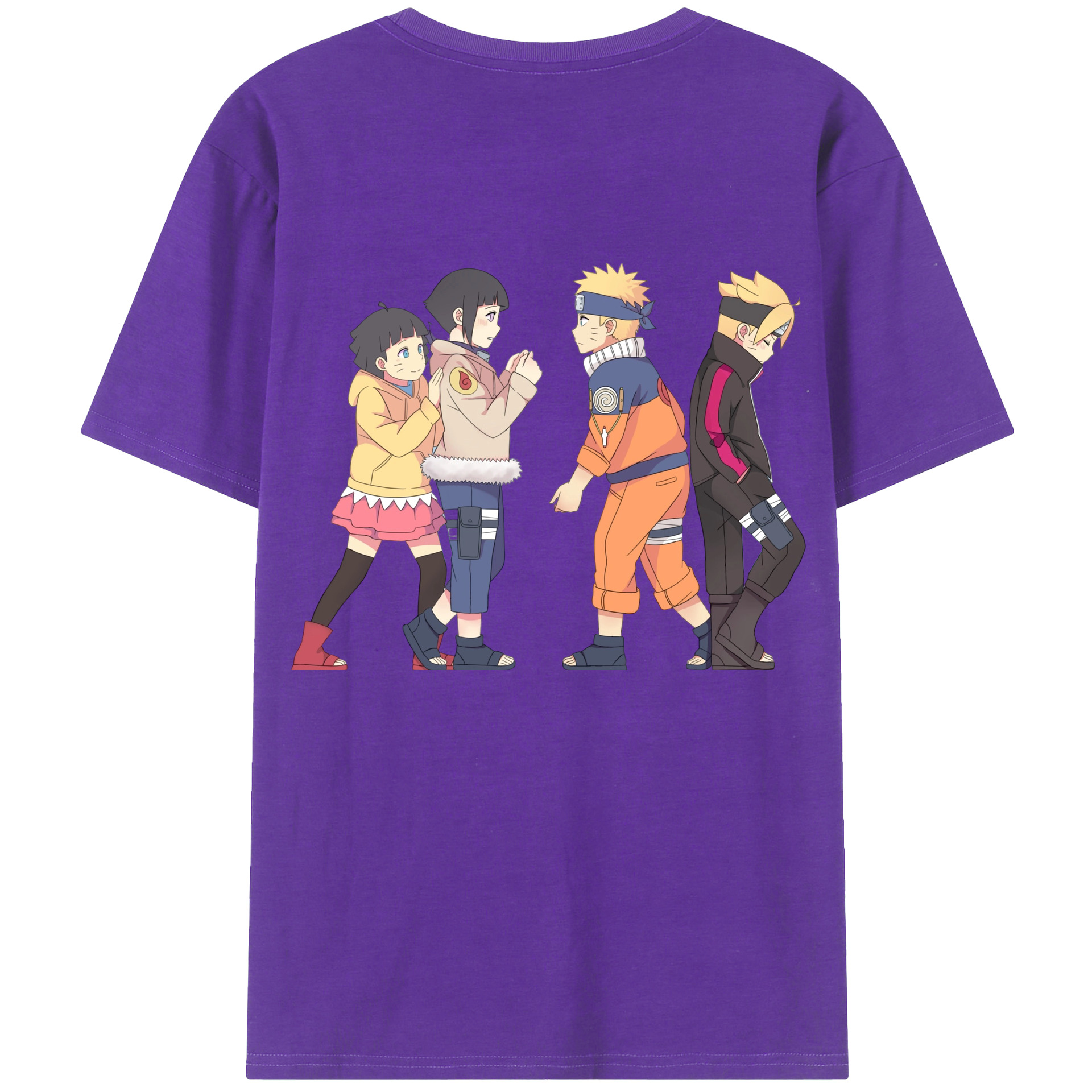 （画像用） NARUTO -ナルト- うずまき ナルト Uzumaki Naruto 綿100％半袖Tシャツ（背面プリント）