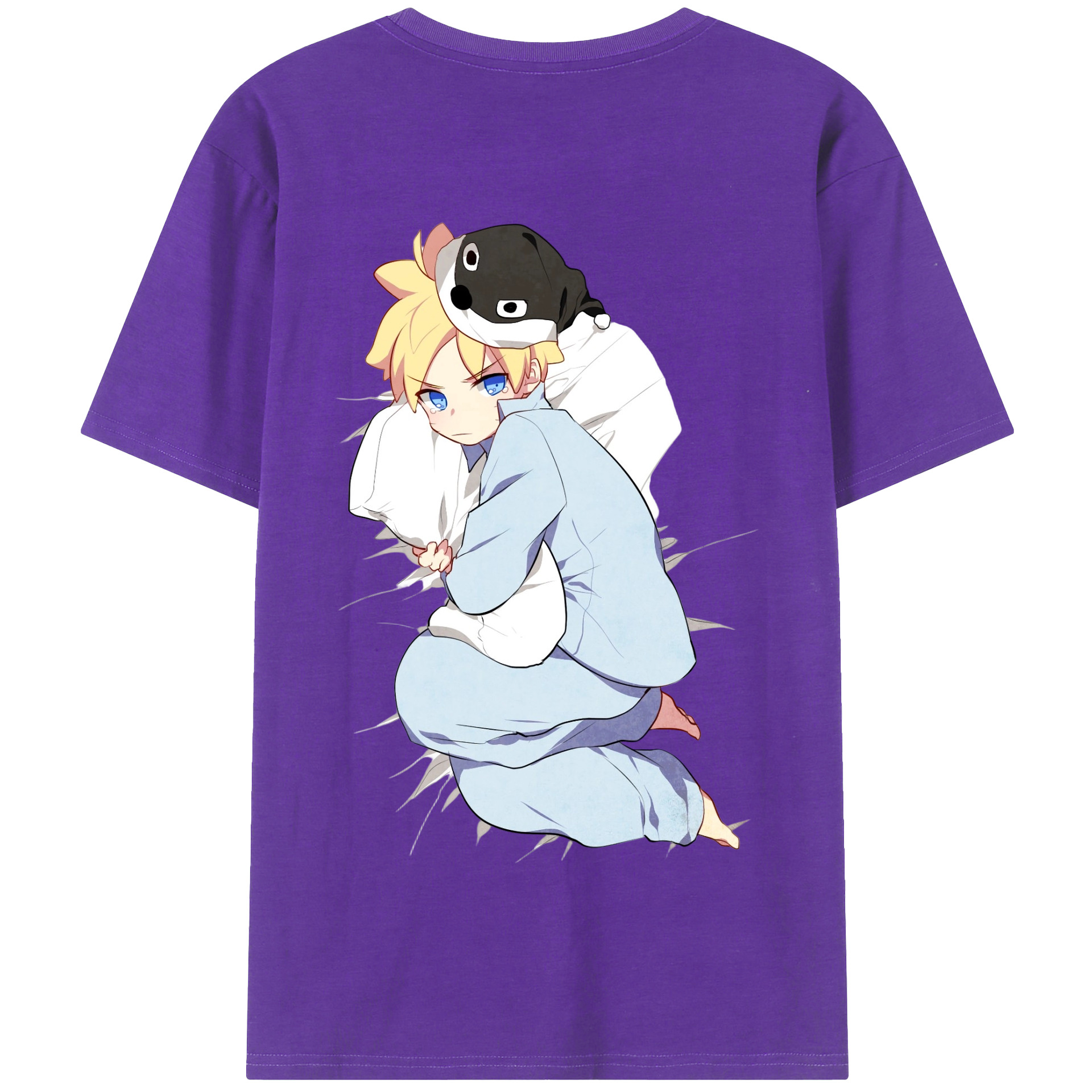 （画像用） NARUTO -ナルト- うずまき ナルト Uzumaki Naruto 綿100％半袖Tシャツ（背面プリント）