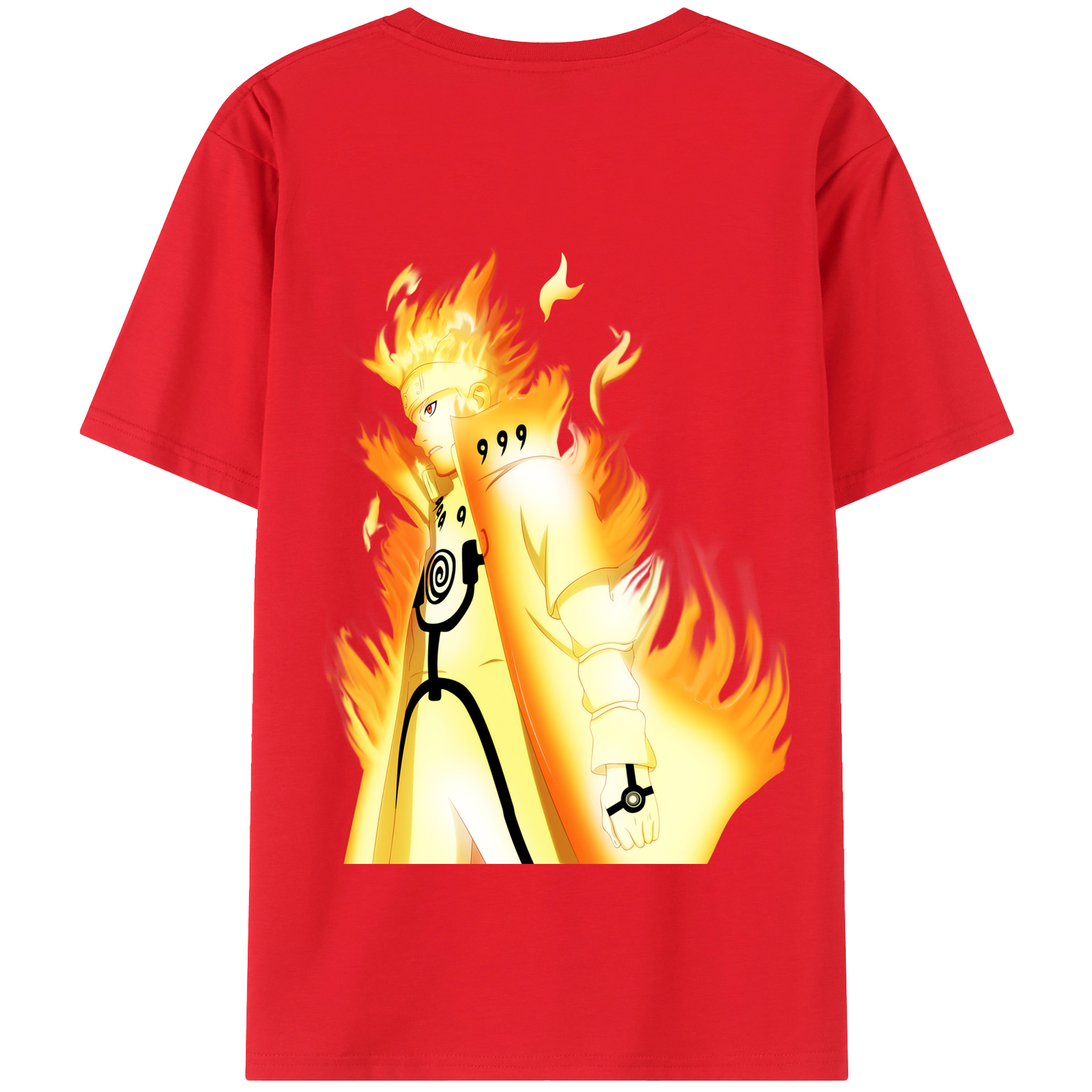 （画像用） NARUTO -ナルト- うずまき ナルト Uzumaki Naruto 綿100％半袖Tシャツ（背面プリント）
