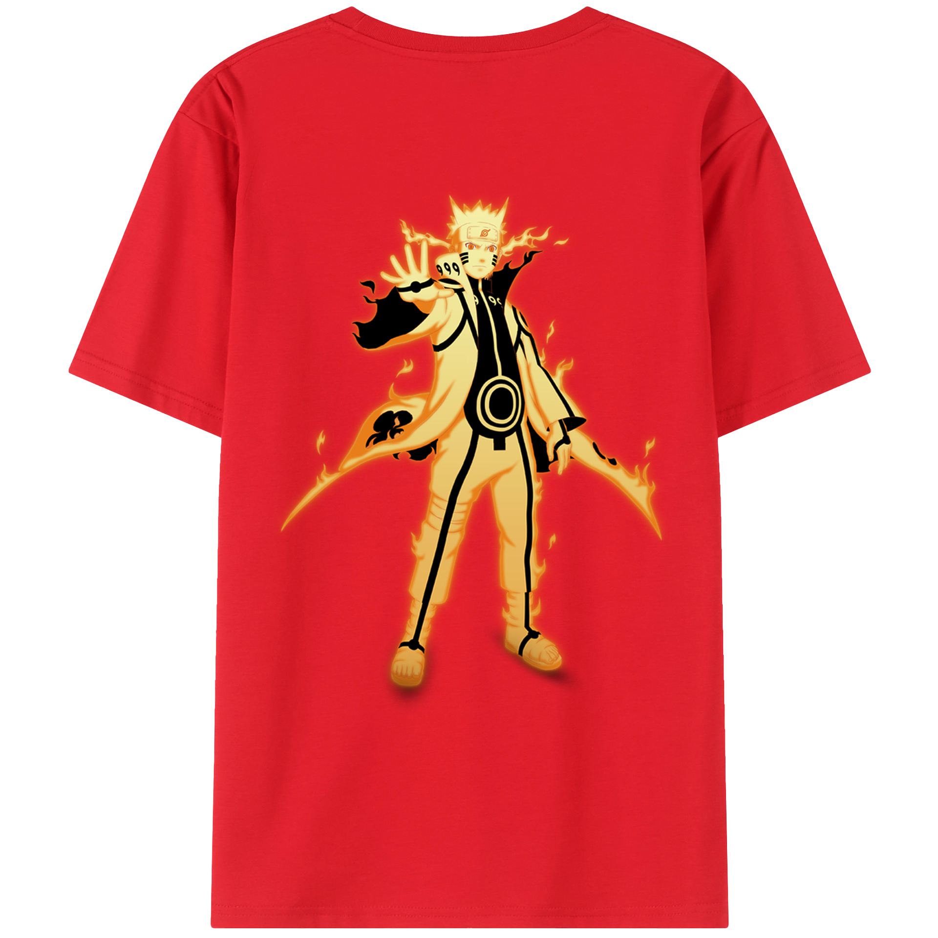（画像用） NARUTO -ナルト- うずまき ナルト Uzumaki Naruto 綿100％半袖Tシャツ（背面プリント）