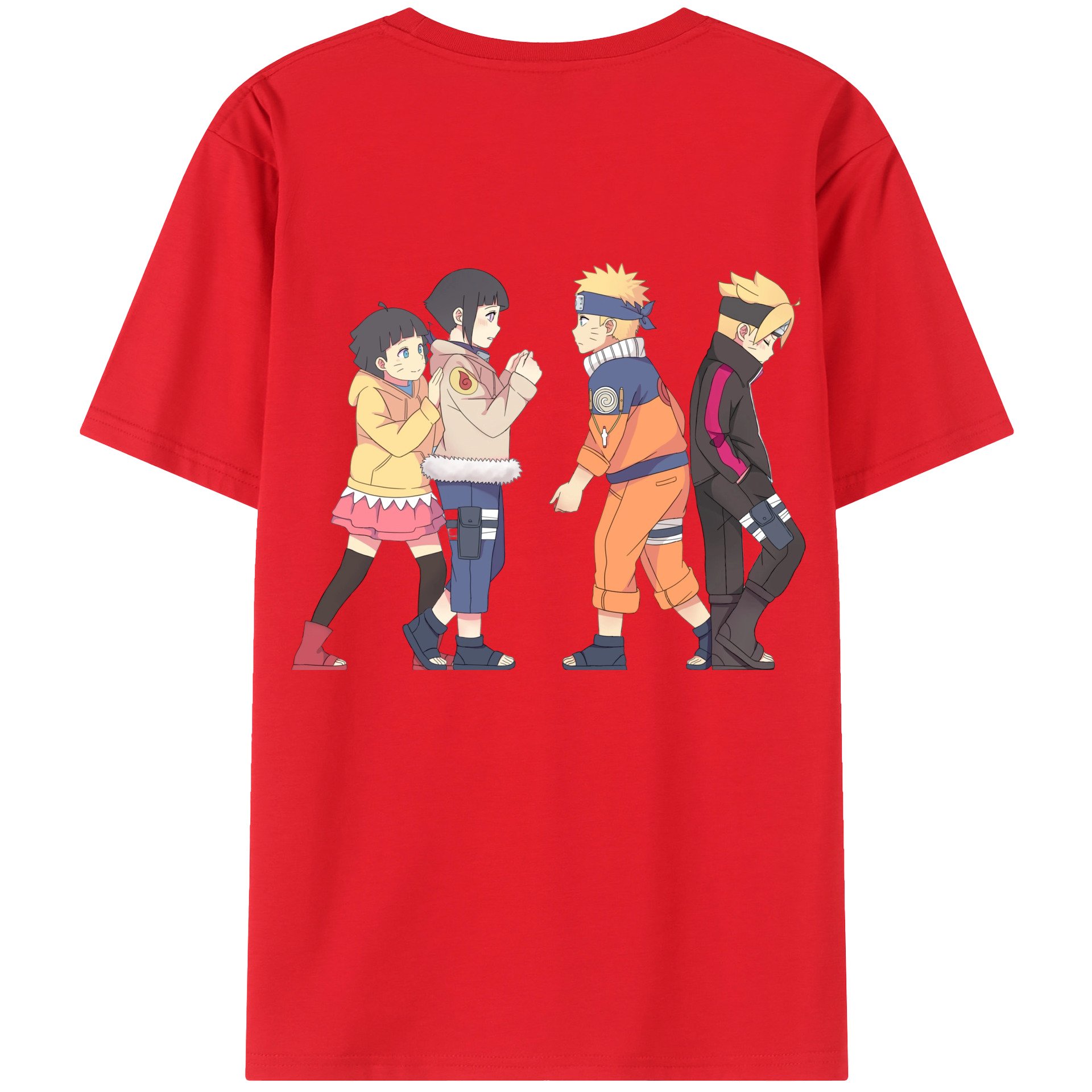 （画像用） NARUTO -ナルト- うずまき ナルト Uzumaki Naruto 綿100％半袖Tシャツ（背面プリント）