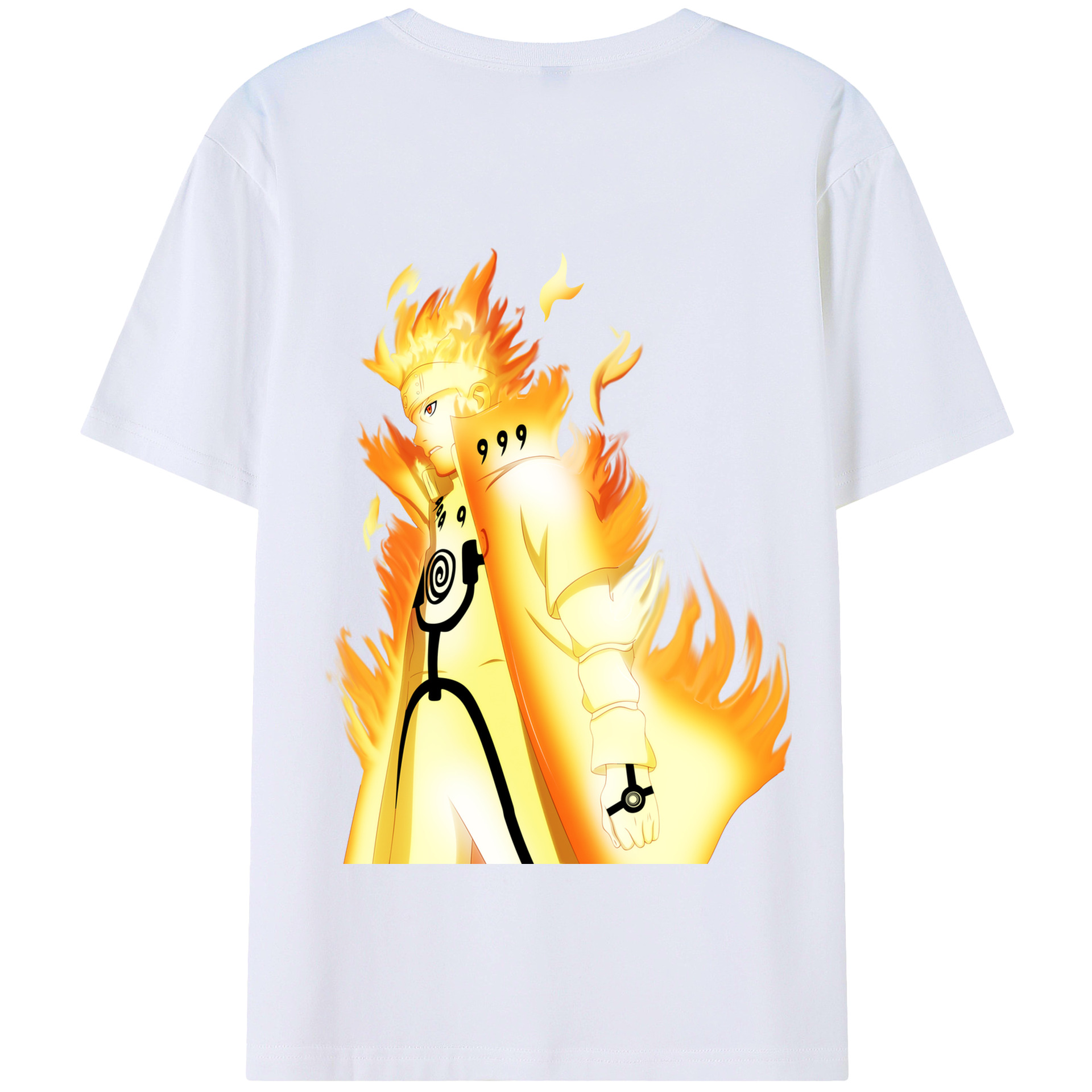 （画像用） NARUTO -ナルト- うずまき ナルト Uzumaki Naruto 綿100％半袖Tシャツ（背面プリント）