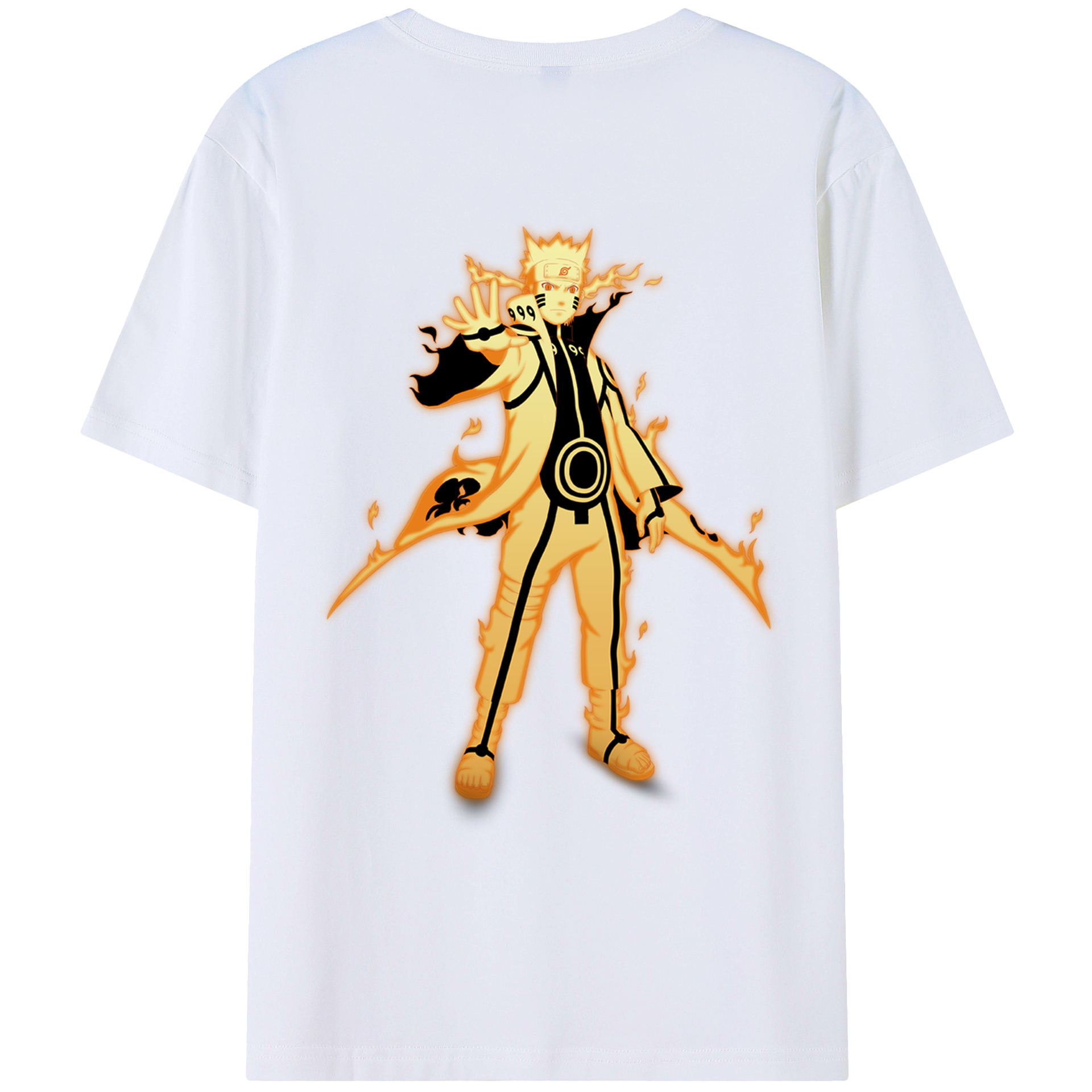 （画像用） NARUTO -ナルト- うずまき ナルト Uzumaki Naruto 綿100％半袖Tシャツ（背面プリント）
