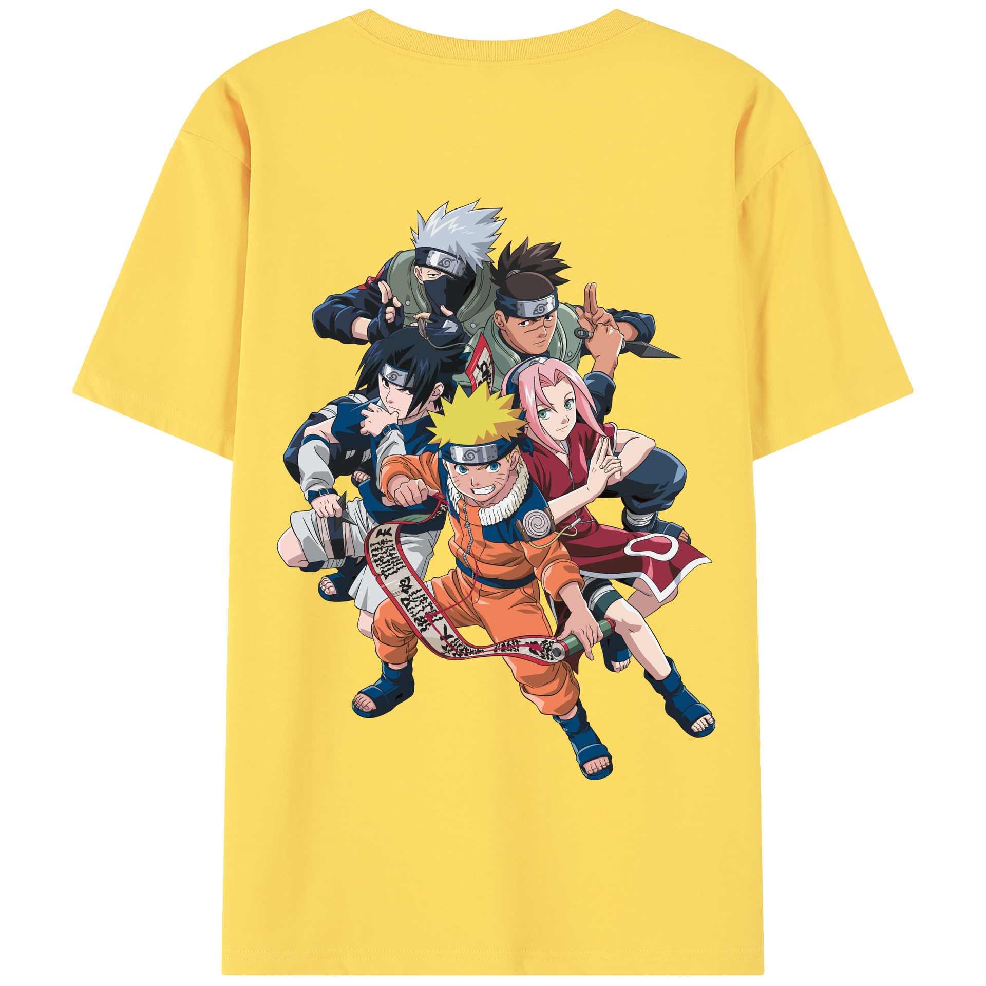 （画像用） NARUTO -ナルト- うずまき ナルト Uzumaki Naruto 綿100％半袖Tシャツ（背面プリント）