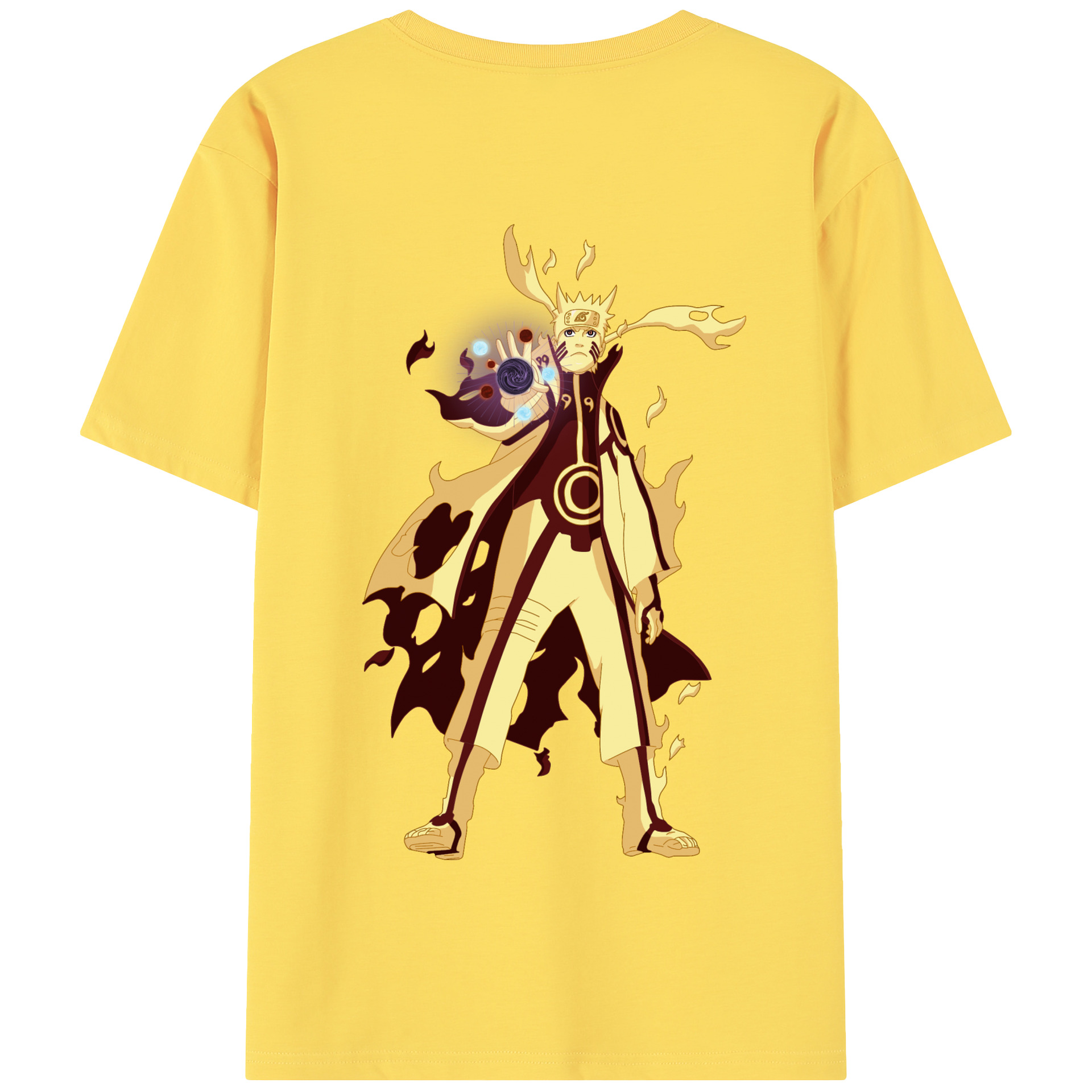 （画像用） NARUTO -ナルト- うずまき ナルト Uzumaki Naruto 綿100％半袖Tシャツ（背面プリント）