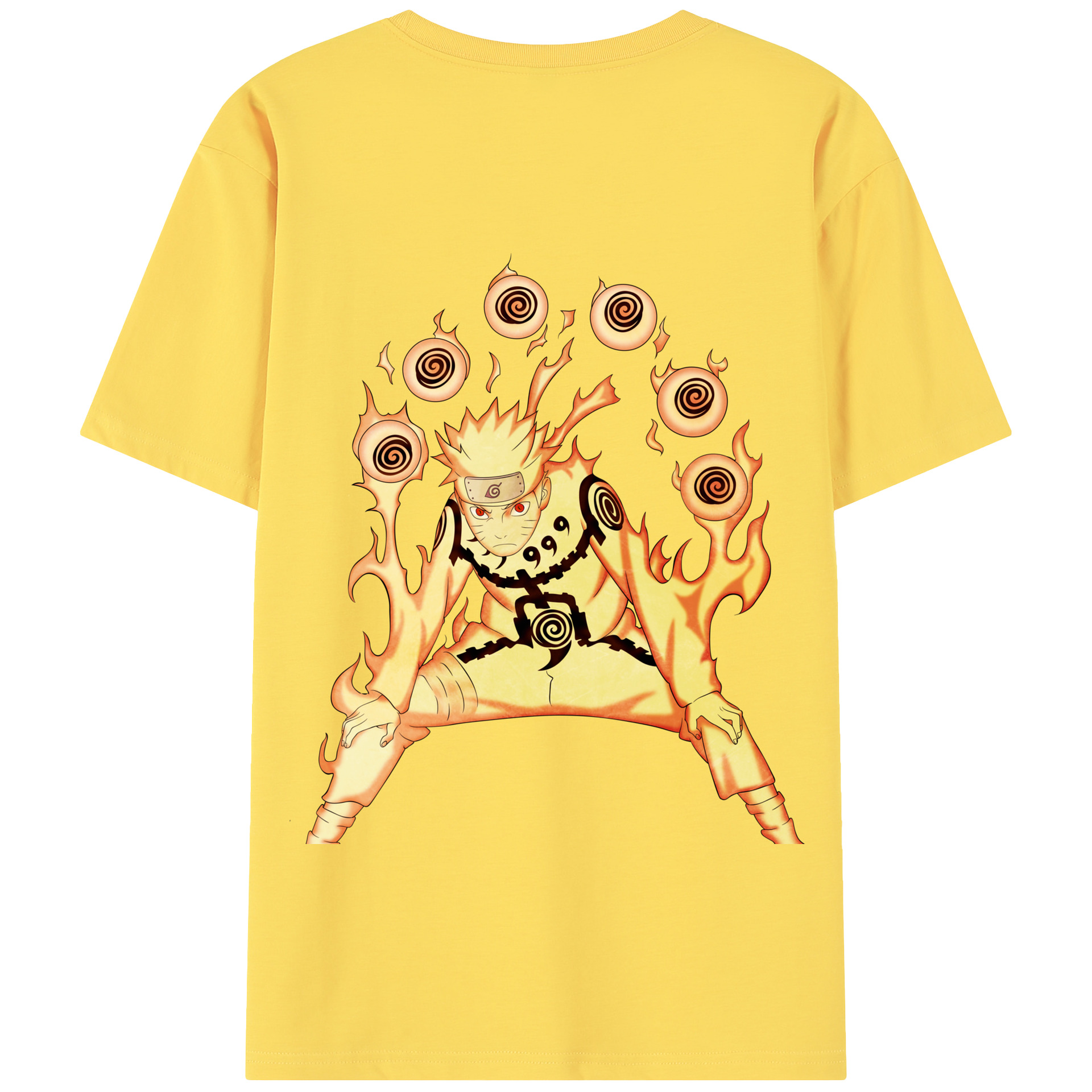 （画像用） NARUTO -ナルト- うずまき ナルト Uzumaki Naruto 綿100％半袖Tシャツ（背面プリント）