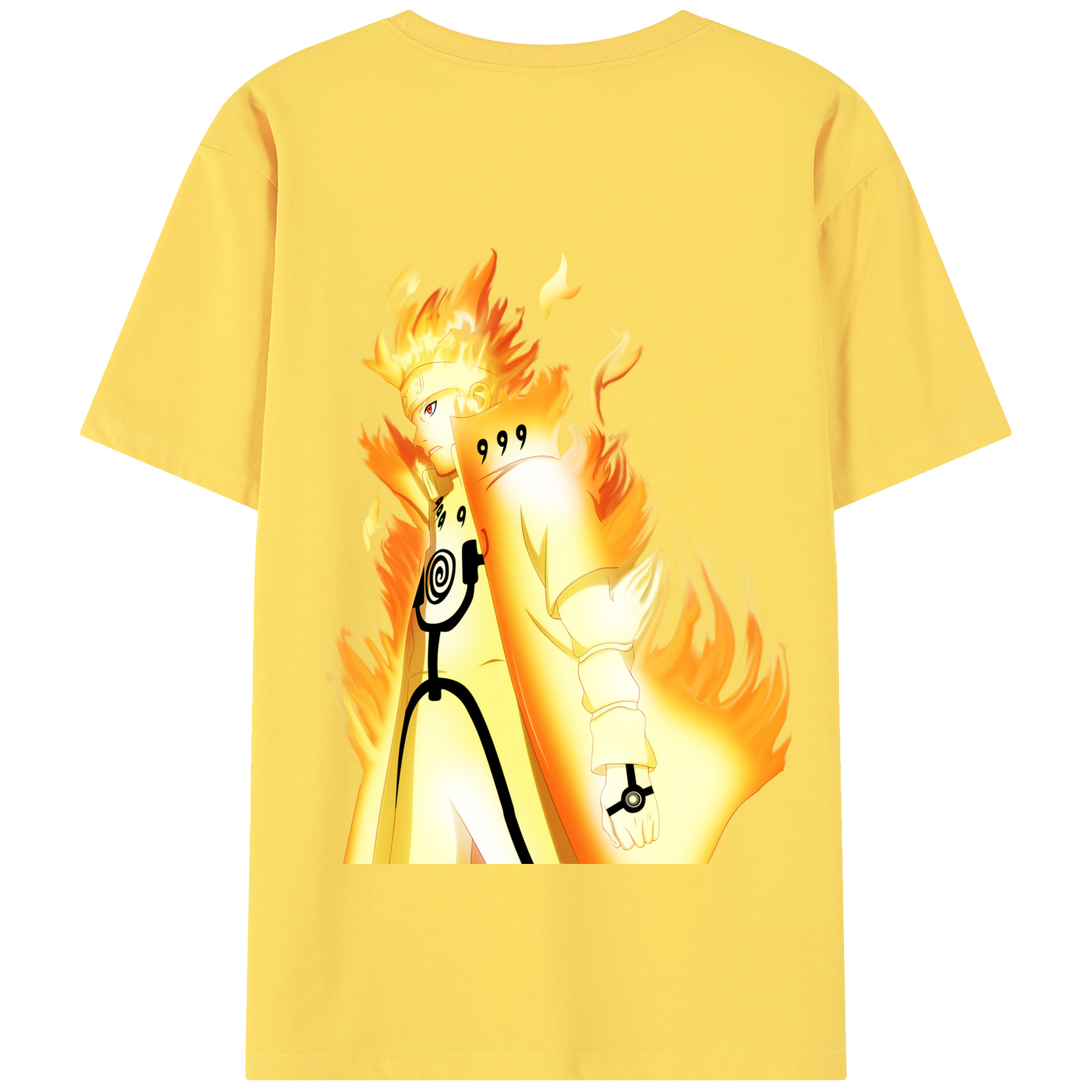 （画像用） NARUTO -ナルト- うずまき ナルト Uzumaki Naruto 綿100％半袖Tシャツ（背面プリント）