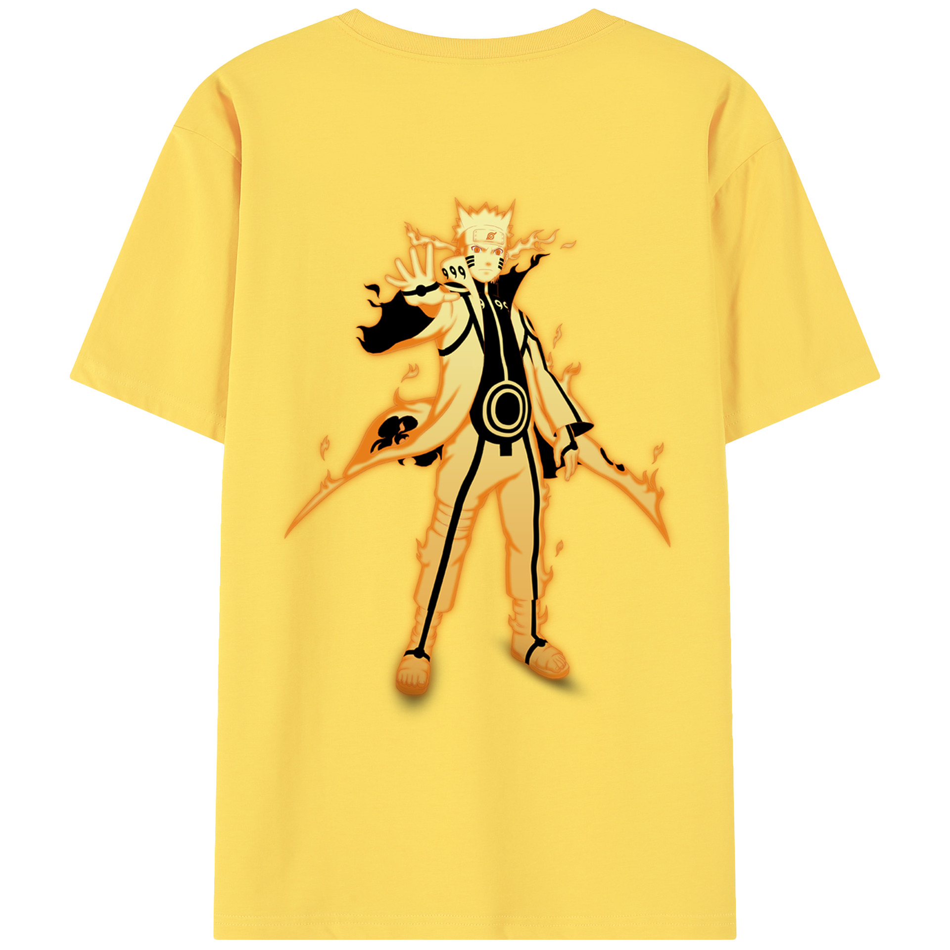 （画像用） NARUTO -ナルト- うずまき ナルト Uzumaki Naruto 綿100％半袖Tシャツ（背面プリント）