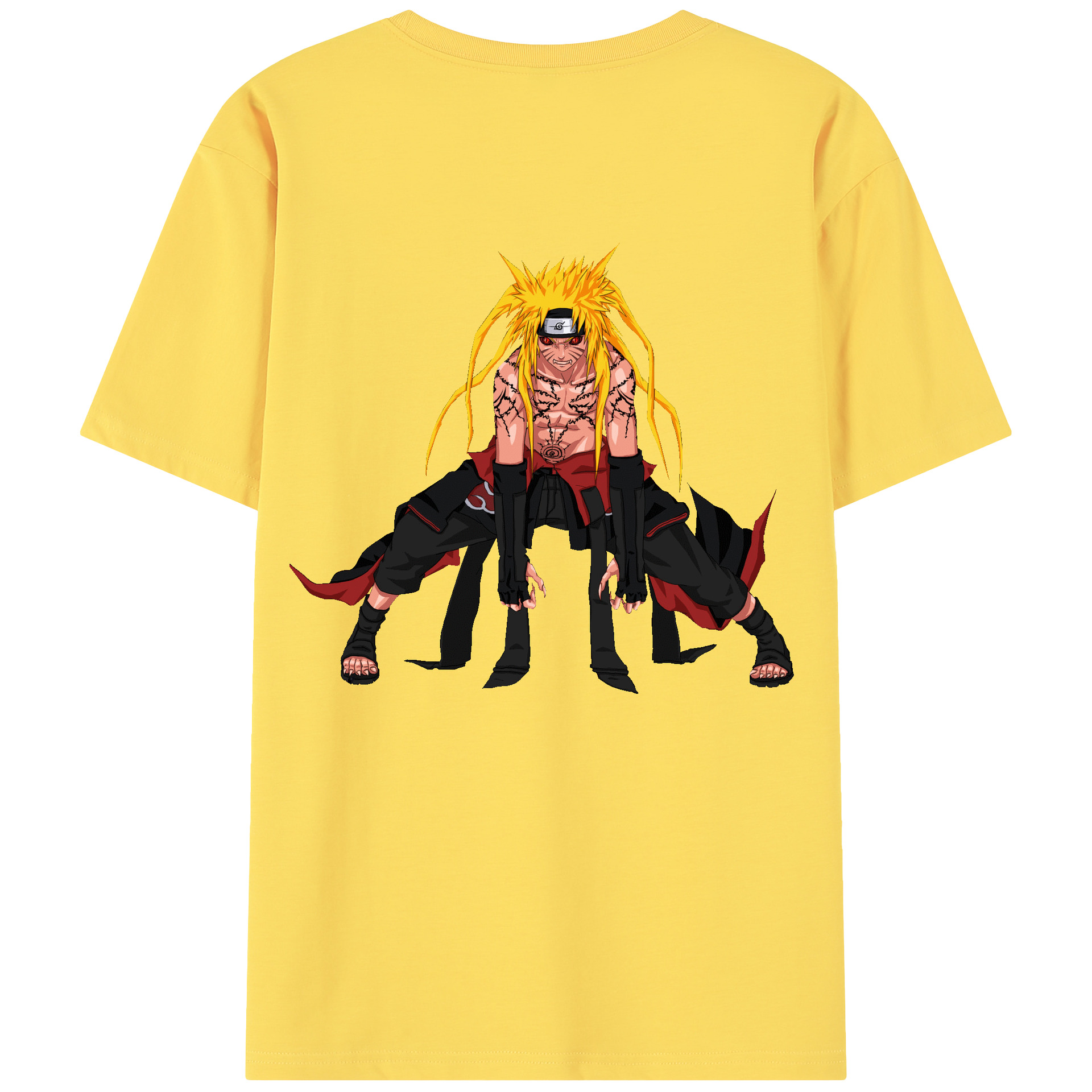（画像用） NARUTO -ナルト- うずまき ナルト Uzumaki Naruto 綿100％半袖Tシャツ（背面プリント）