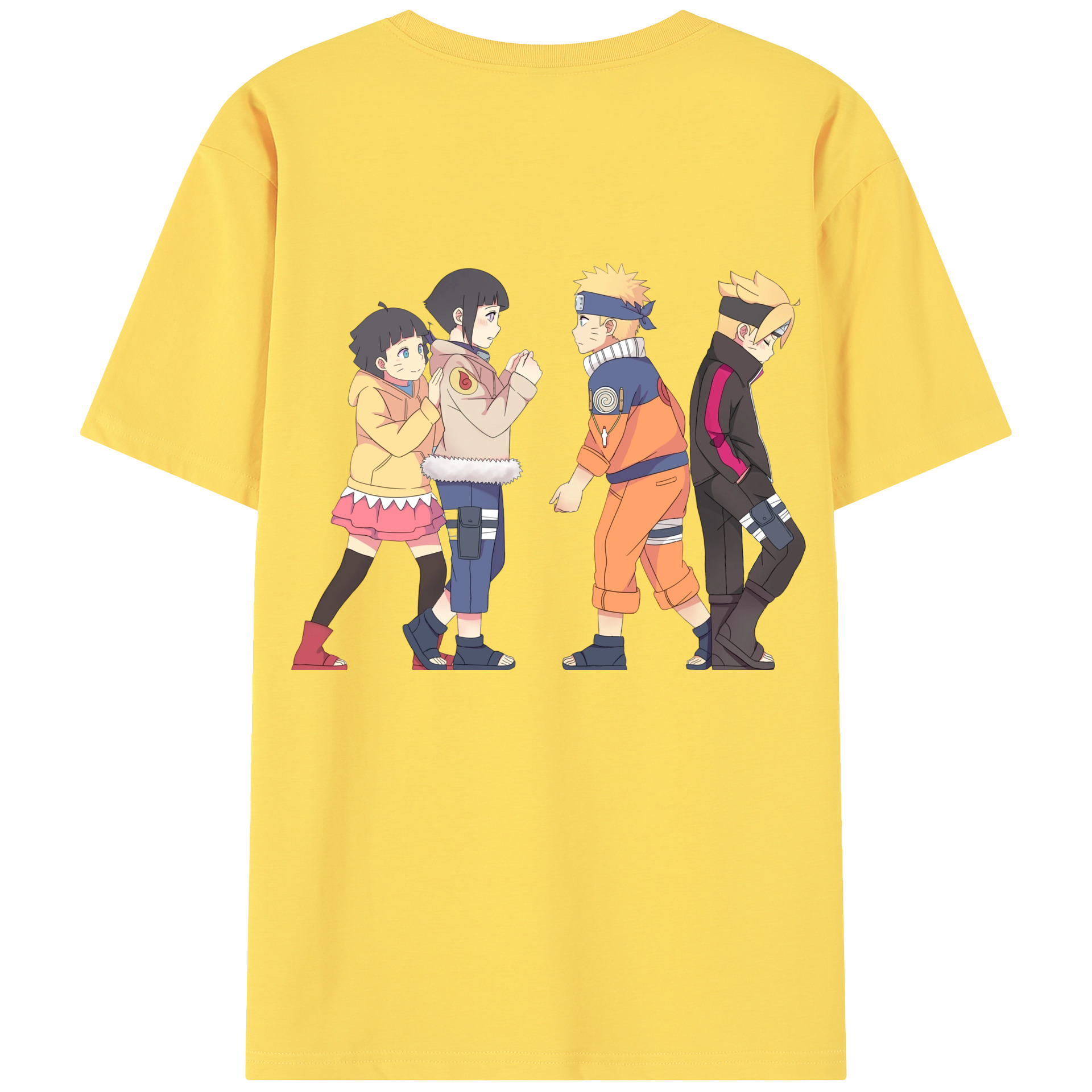 （画像用） NARUTO -ナルト- うずまき ナルト Uzumaki Naruto 綿100％半袖Tシャツ（背面プリント）