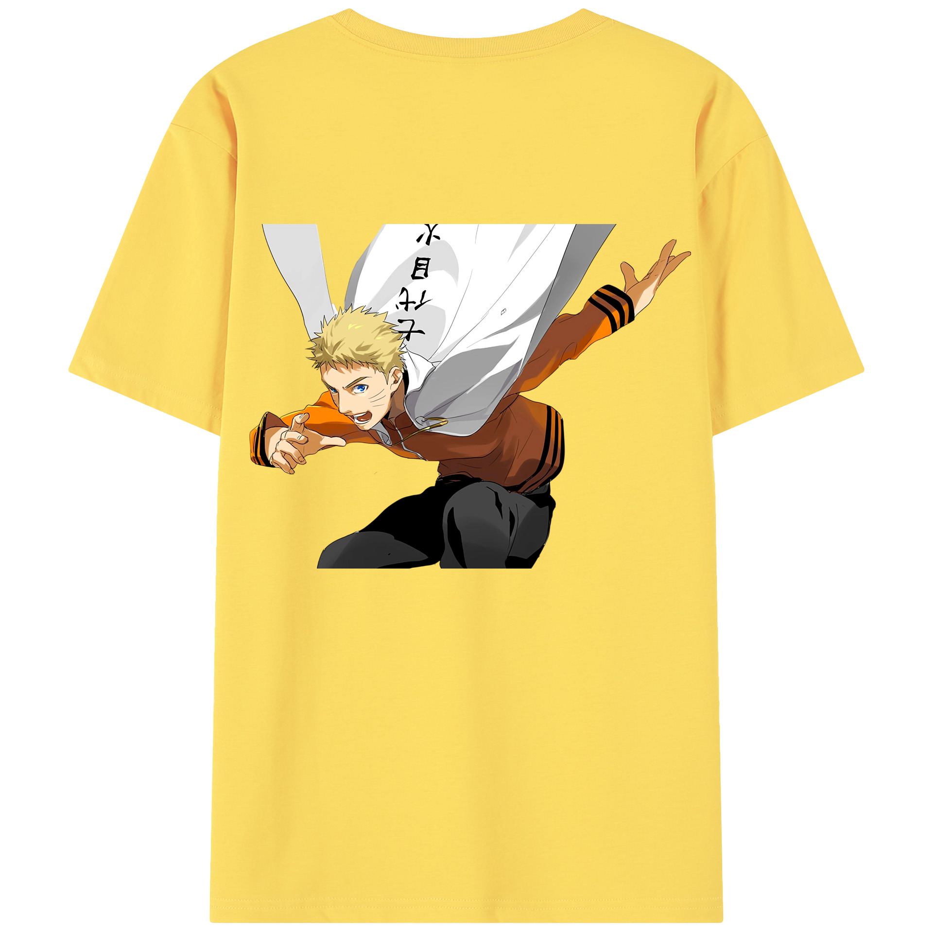 （画像用） NARUTO -ナルト- うずまき ナルト Uzumaki Naruto 綿100％半袖Tシャツ（背面プリント）