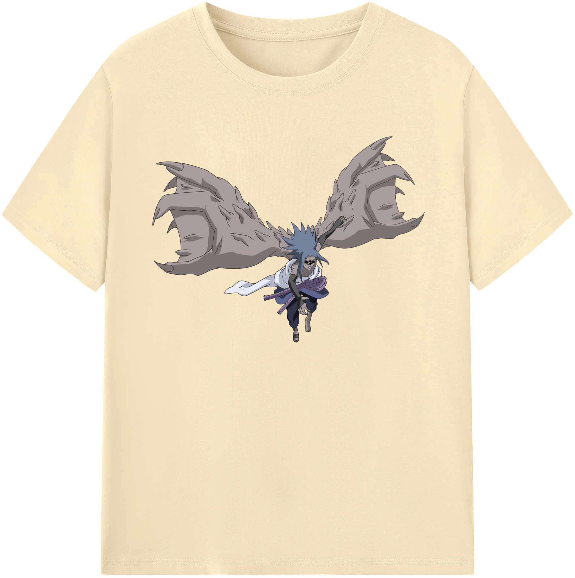 （画像用） NARUTO -ナルト- うちは サスケ Uchiha Sasuke 綿100％半袖Tシャツ（フロントプリント）