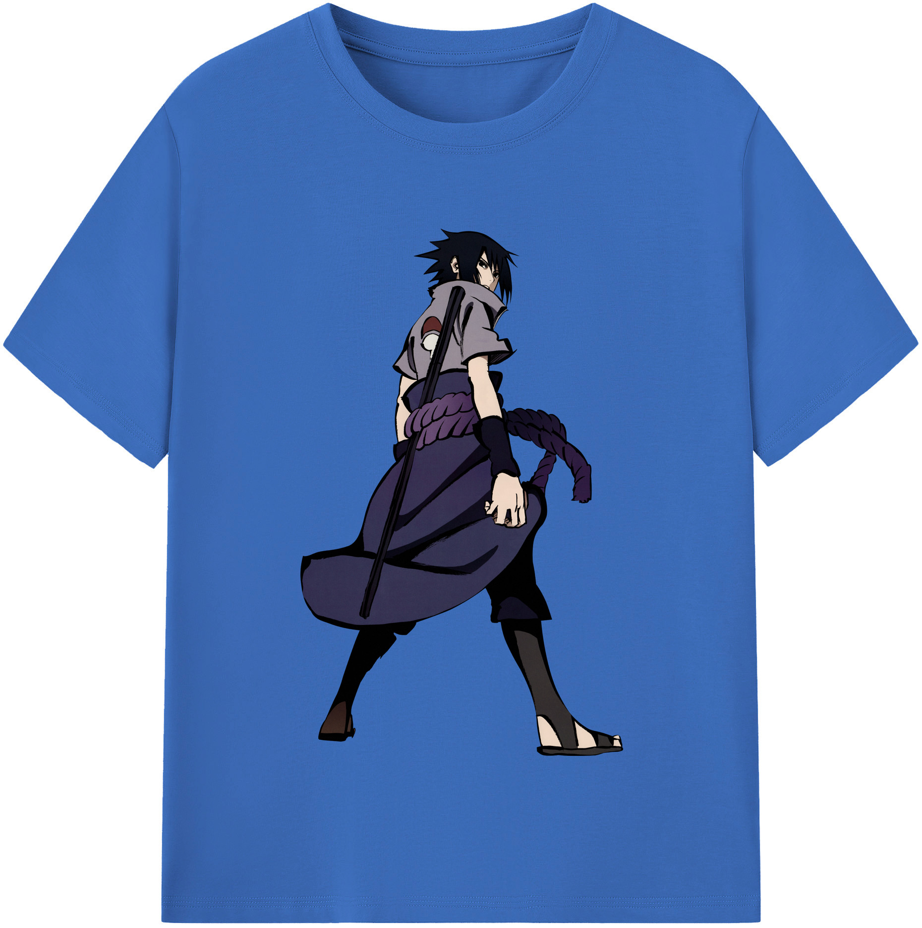 （画像用） NARUTO -ナルト- うちは サスケ Uchiha Sasuke 綿100％半袖Tシャツ（フロントプリント）