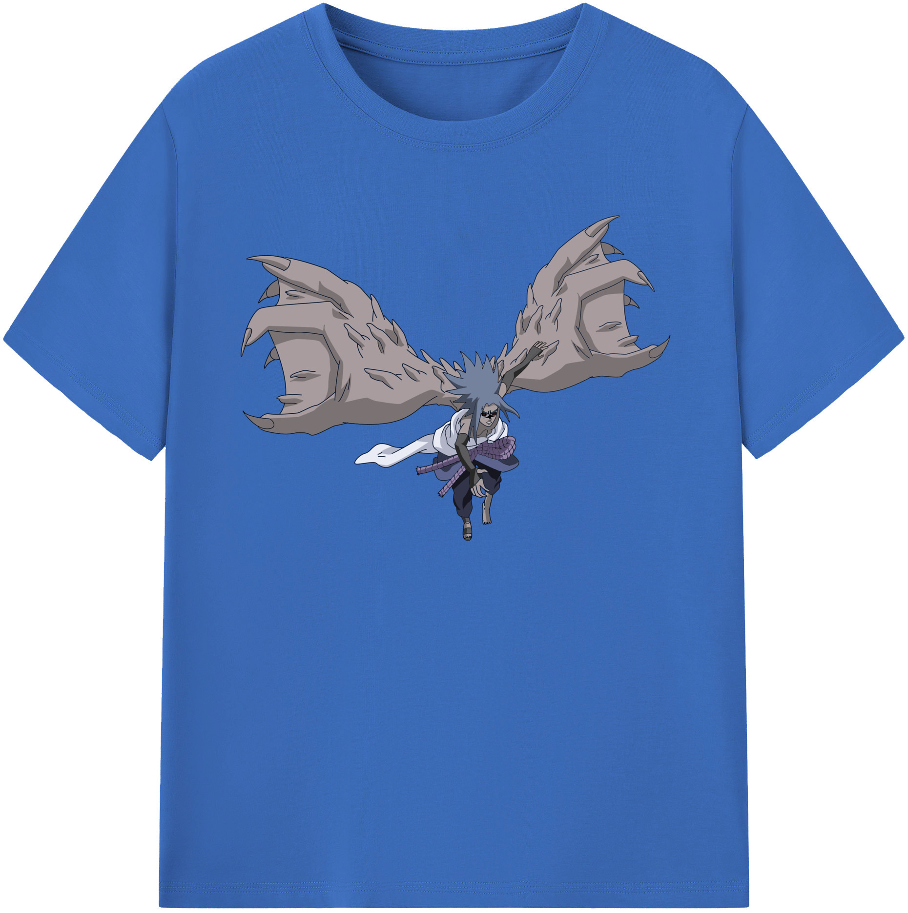 （画像用） NARUTO -ナルト- うちは サスケ Uchiha Sasuke 綿100％半袖Tシャツ（フロントプリント）