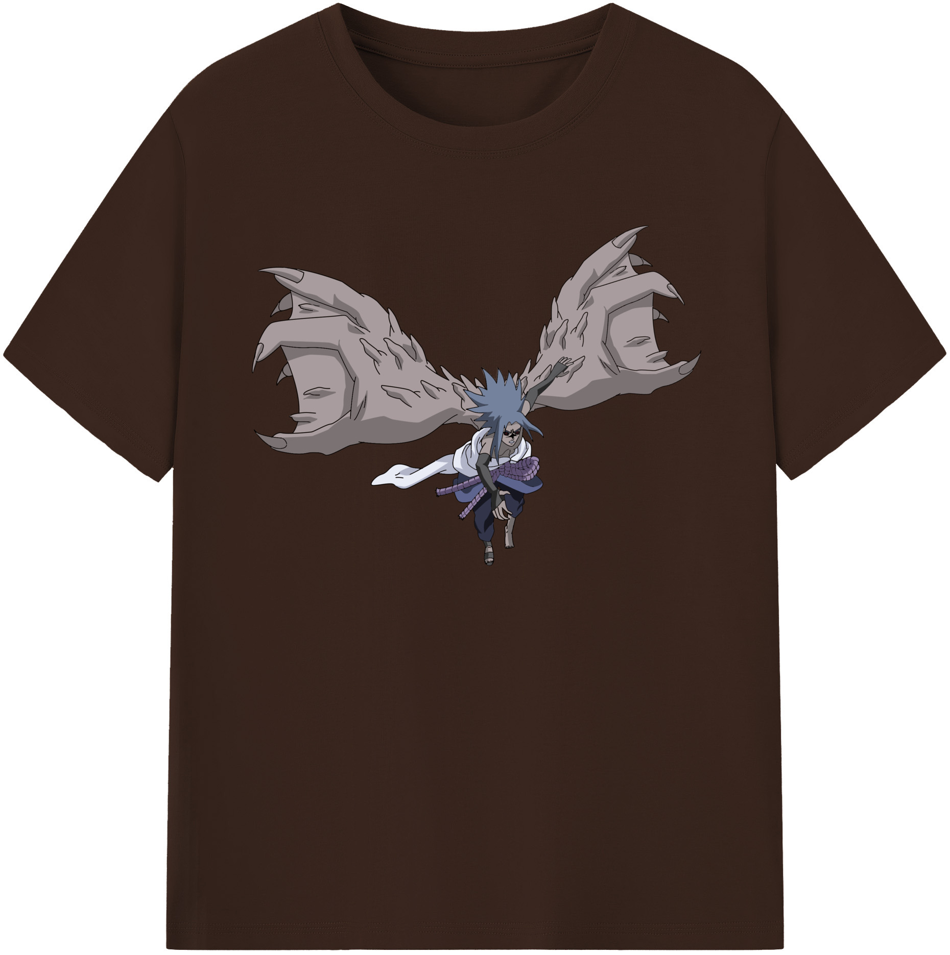 （画像用） NARUTO -ナルト- うちは サスケ Uchiha Sasuke 綿100％半袖Tシャツ（フロントプリント）