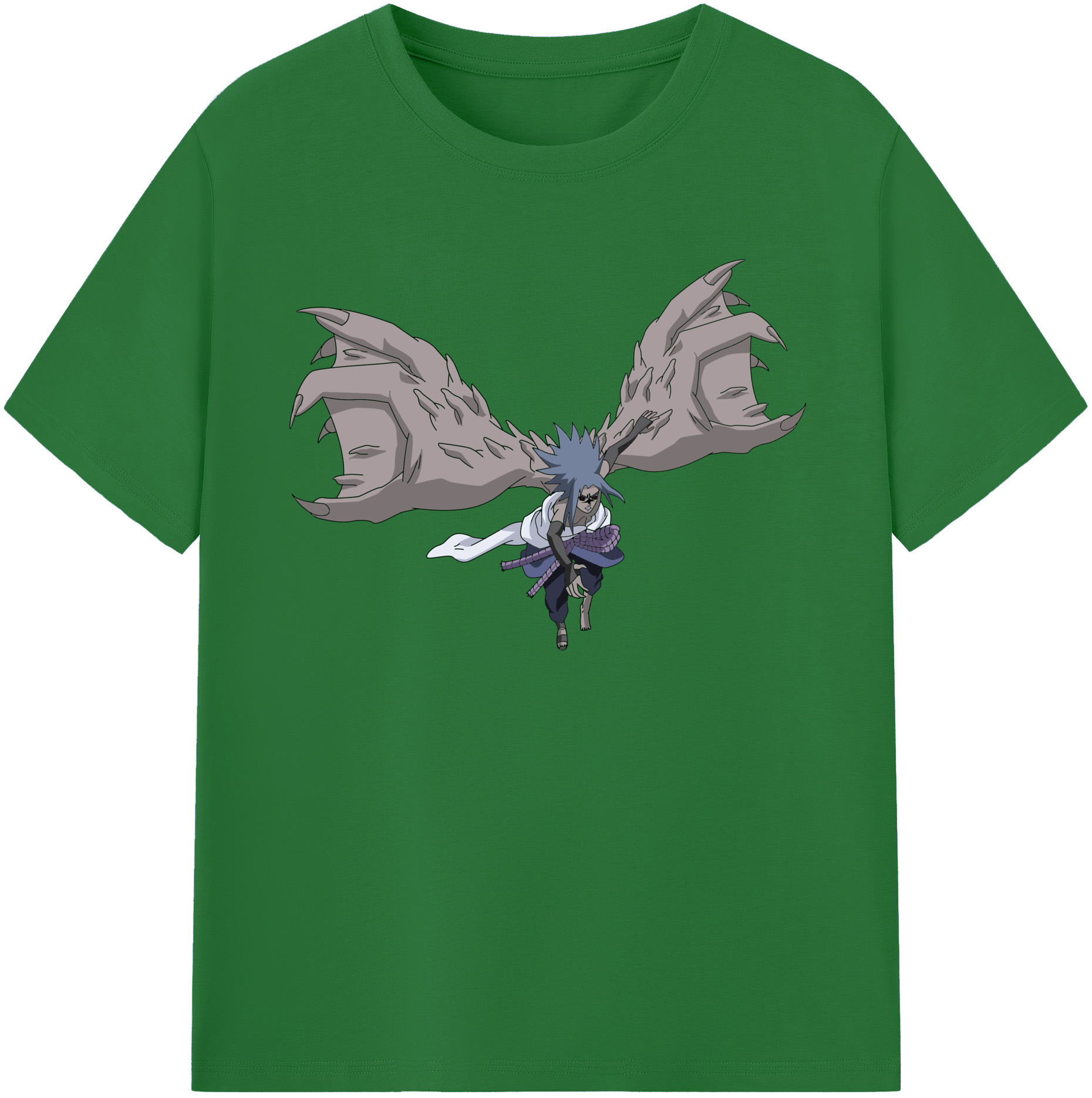 （画像用） NARUTO -ナルト- うちは サスケ Uchiha Sasuke 綿100％半袖Tシャツ（フロントプリント）