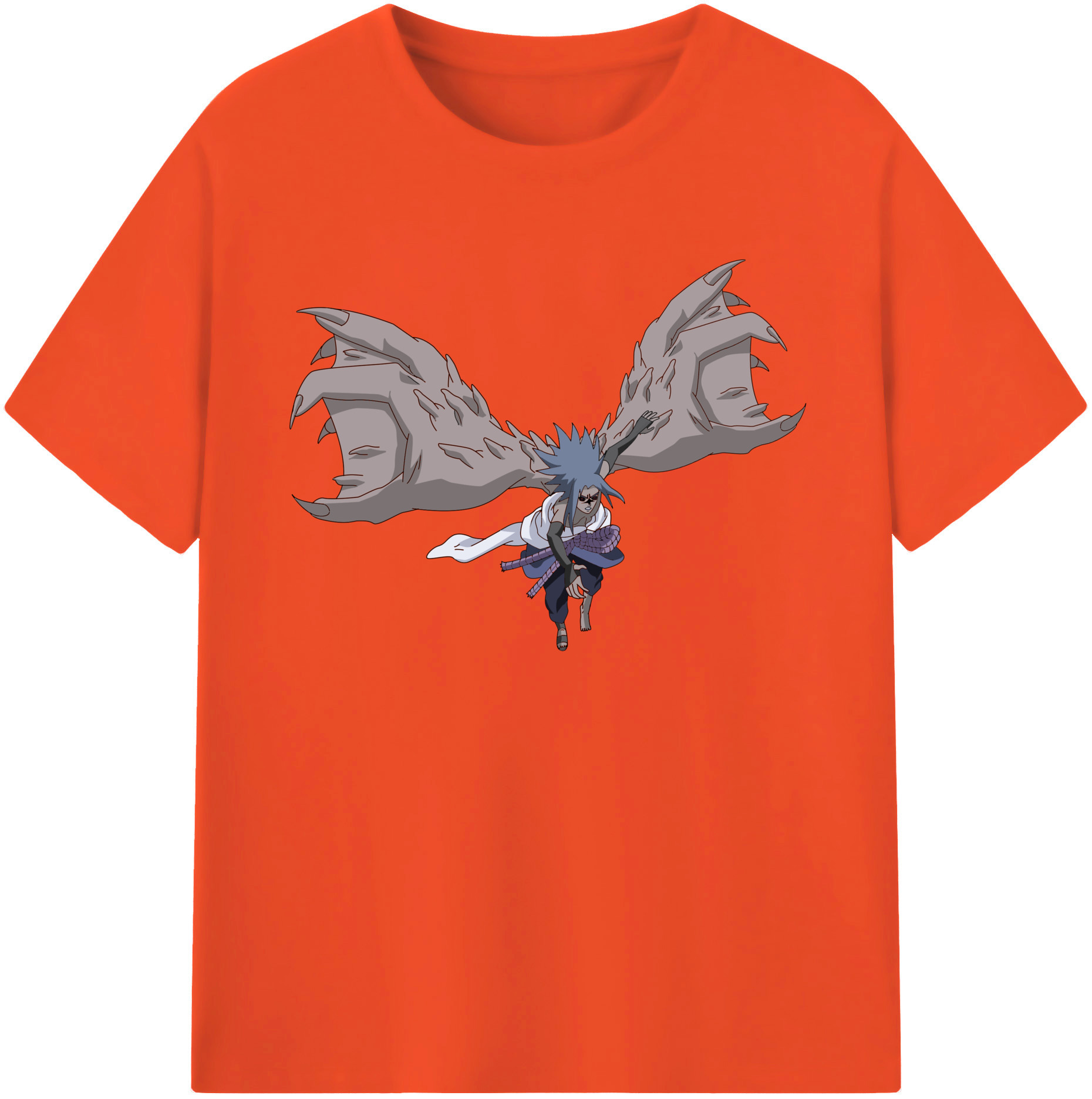 （画像用） NARUTO -ナルト- うちは サスケ Uchiha Sasuke 綿100％半袖Tシャツ（フロントプリント）