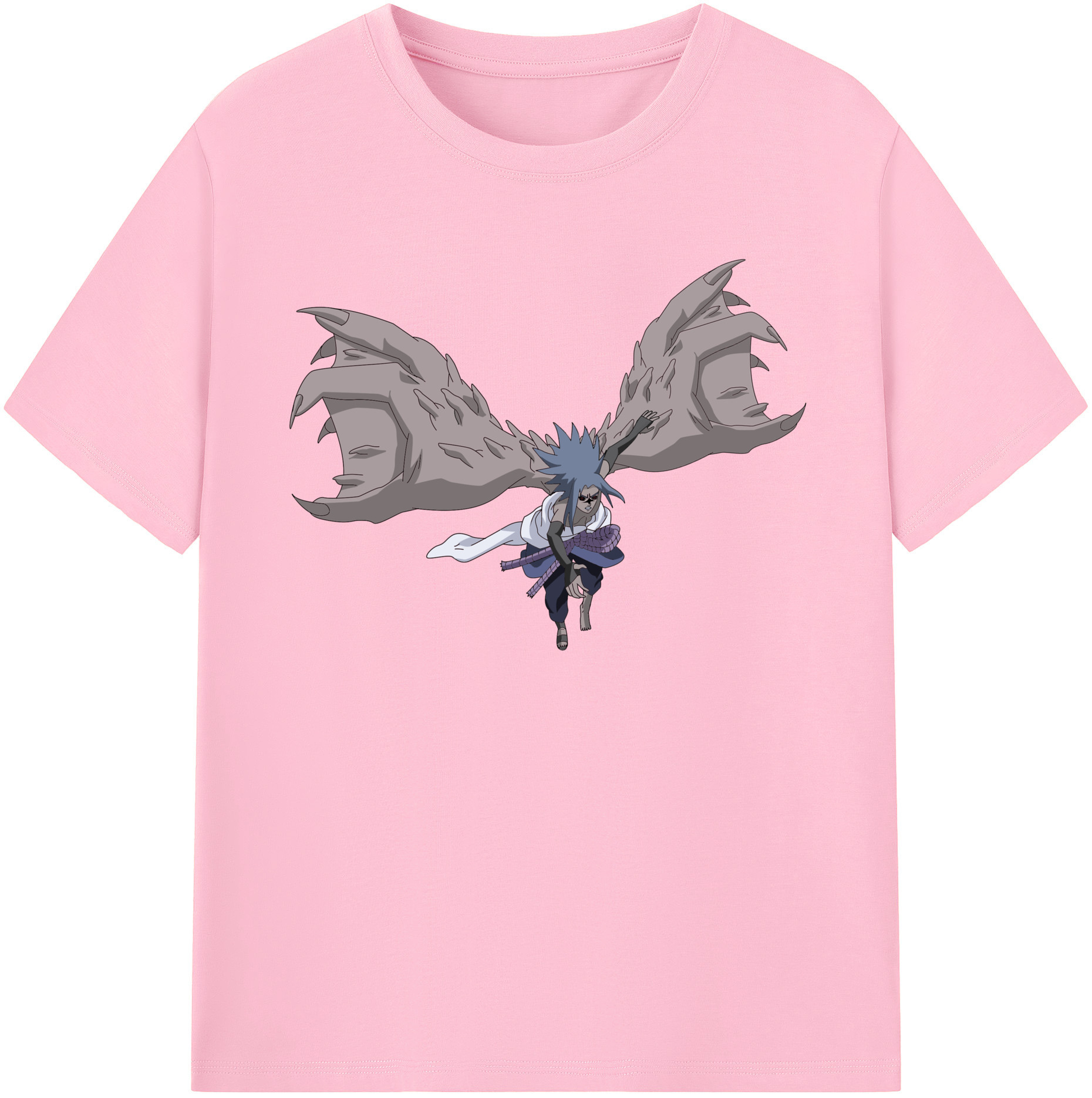 （画像用） NARUTO -ナルト- うちは サスケ Uchiha Sasuke 綿100％半袖Tシャツ（フロントプリント）
