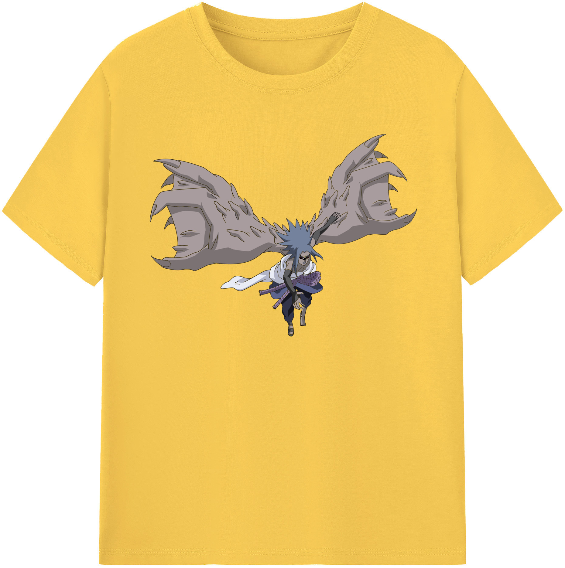 （画像用） NARUTO -ナルト- うちは サスケ Uchiha Sasuke 綿100％半袖Tシャツ（フロントプリント）