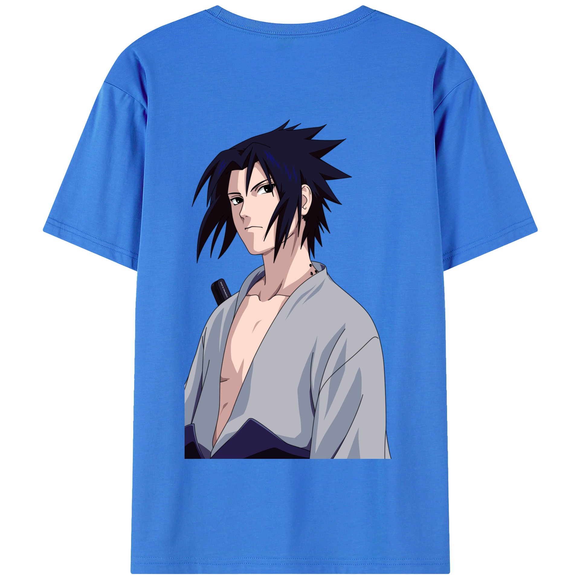 （画像用） NARUTO -ナルト- うちは サスケ Uchiha Sasuke 綿100％半袖Tシャツ（背面プリント）