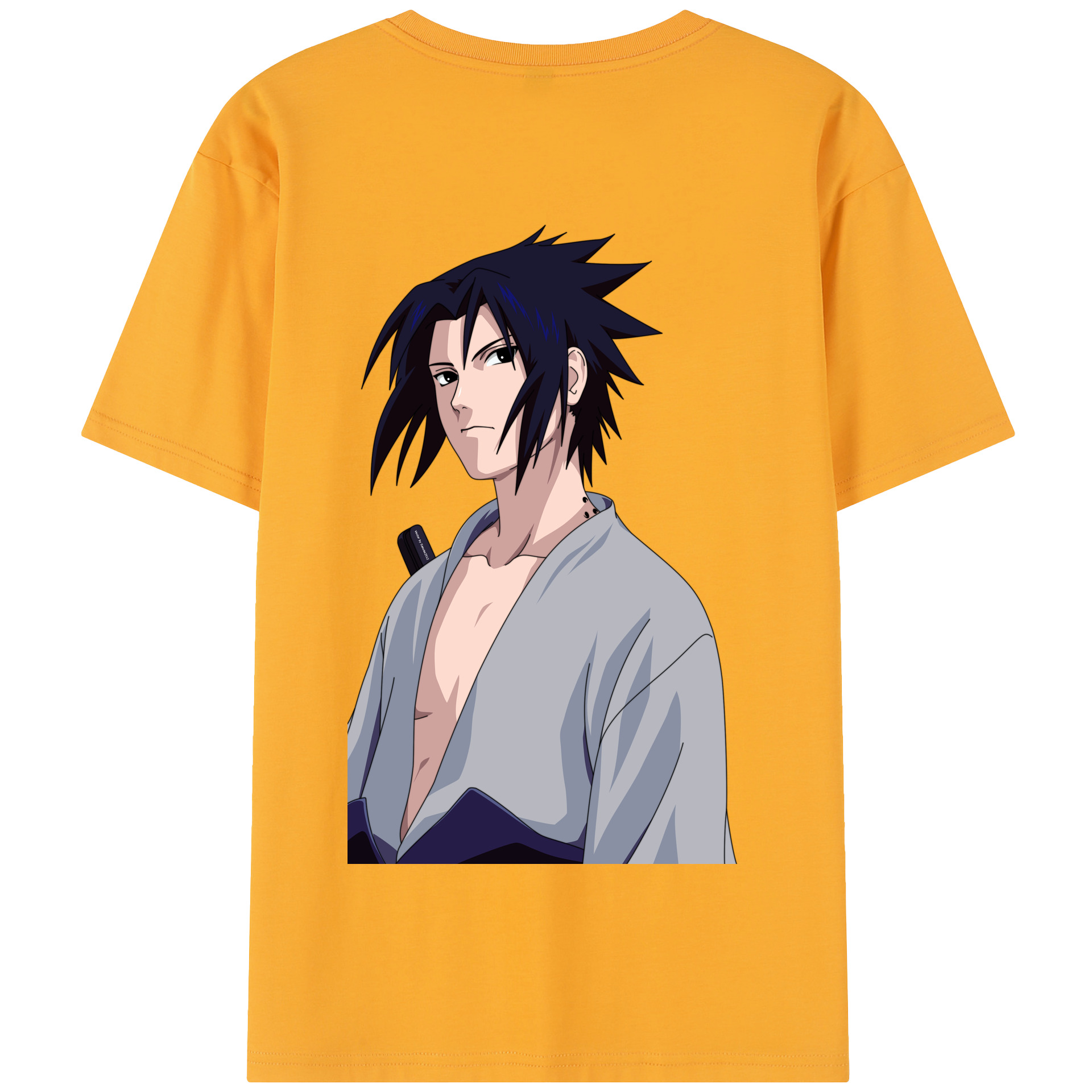 （画像用） NARUTO -ナルト- うちは サスケ Uchiha Sasuke 綿100％半袖Tシャツ（背面プリント）