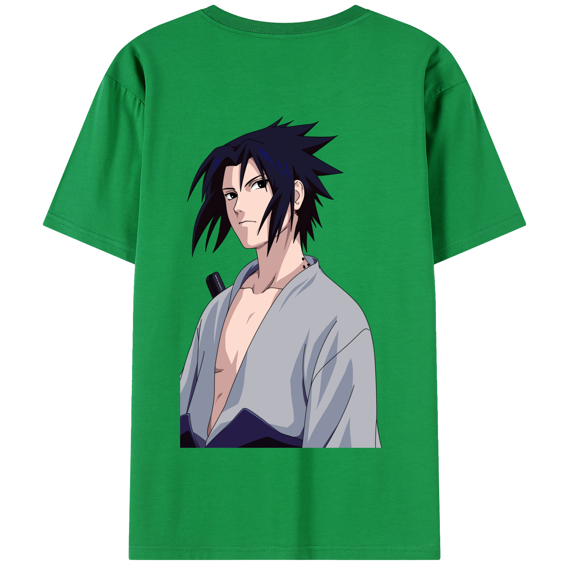 （画像用） NARUTO -ナルト- うちは サスケ Uchiha Sasuke 綿100％半袖Tシャツ（背面プリント）