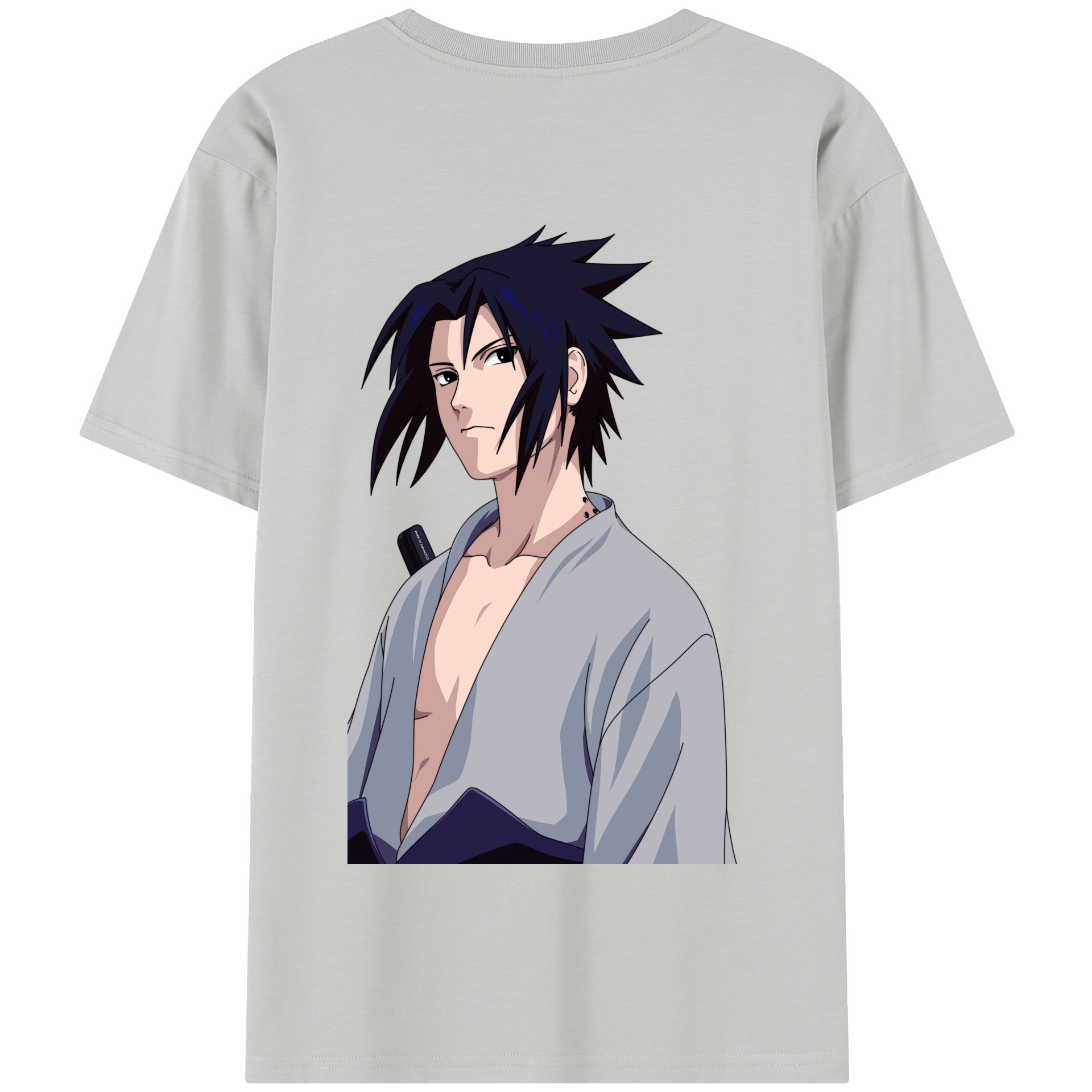 （画像用） NARUTO -ナルト- うちは サスケ Uchiha Sasuke 綿100％半袖Tシャツ（背面プリント）
