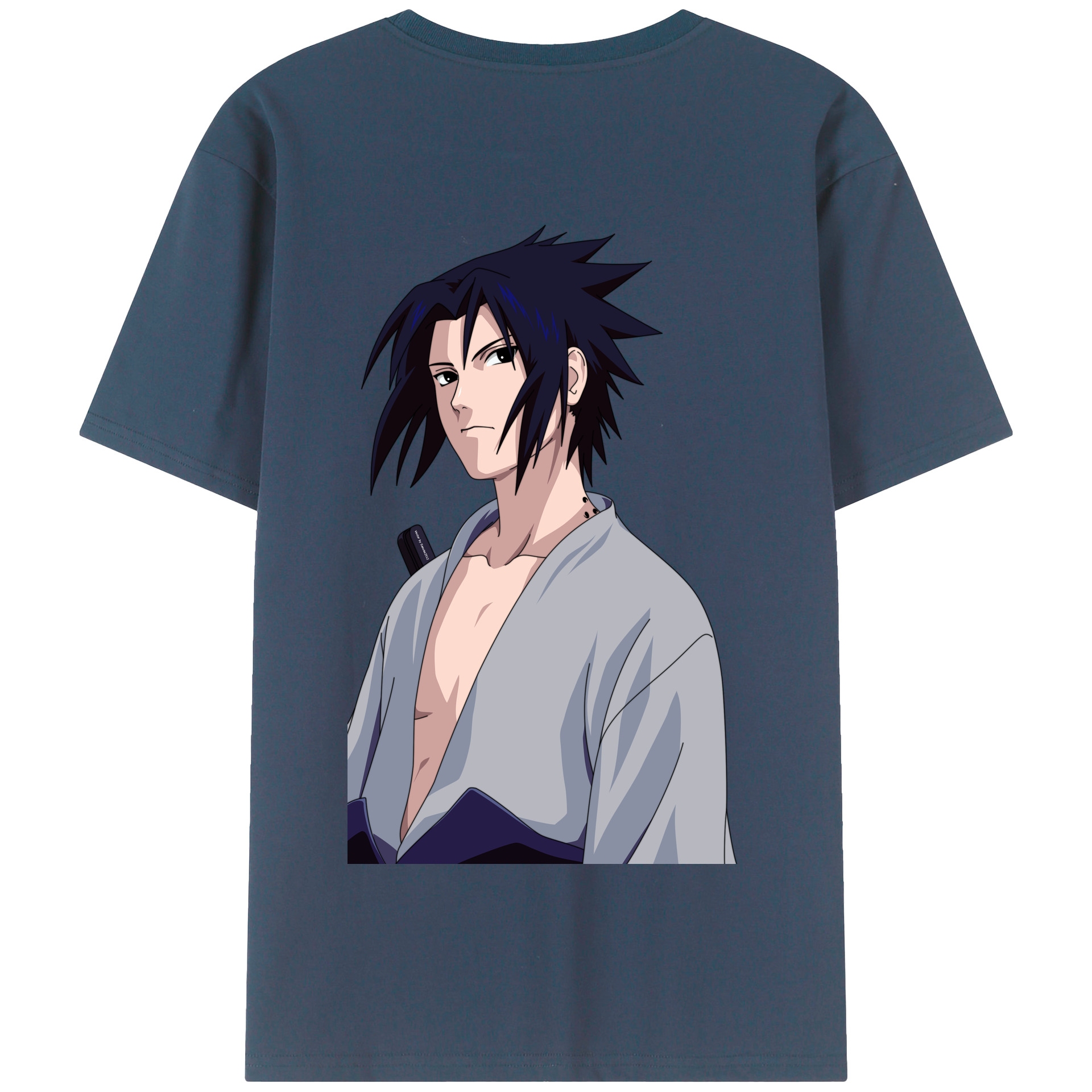 （画像用） NARUTO -ナルト- うちは サスケ Uchiha Sasuke 綿100％半袖Tシャツ（背面プリント）
