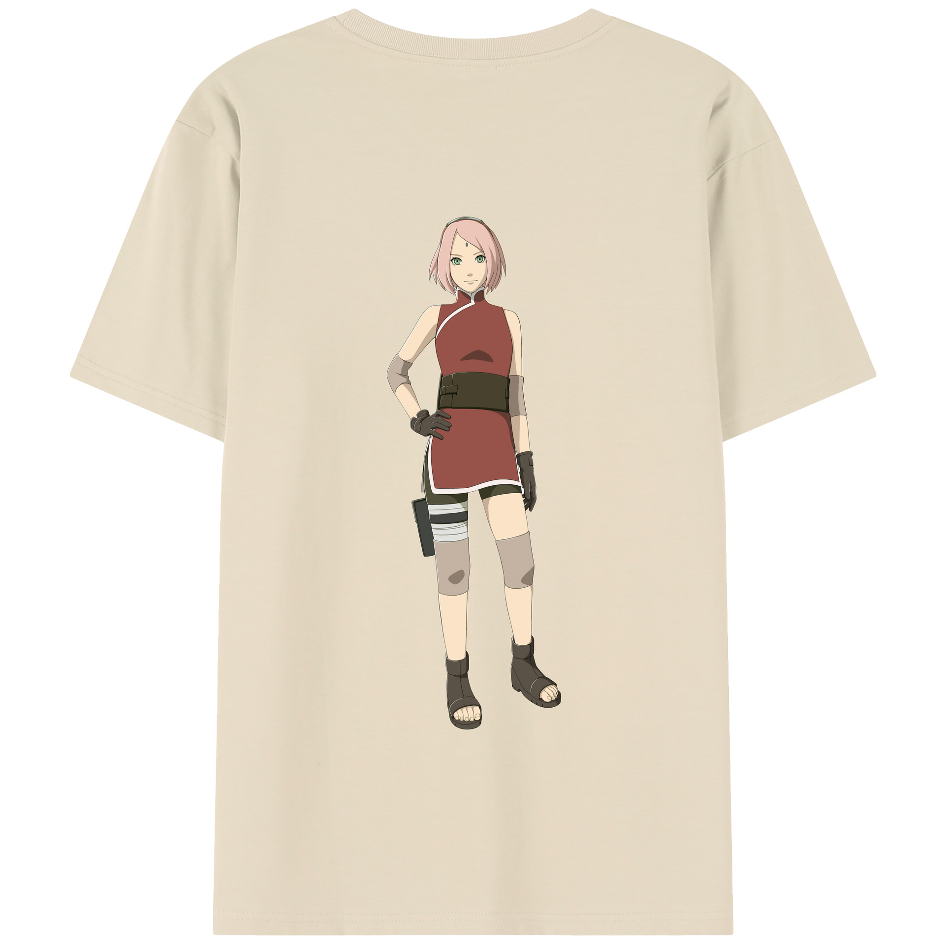 （画像用） NARUTO -ナルト- 春野サクラ Haruno Sakura 綿100％半袖Tシャツ（背面プリント）
