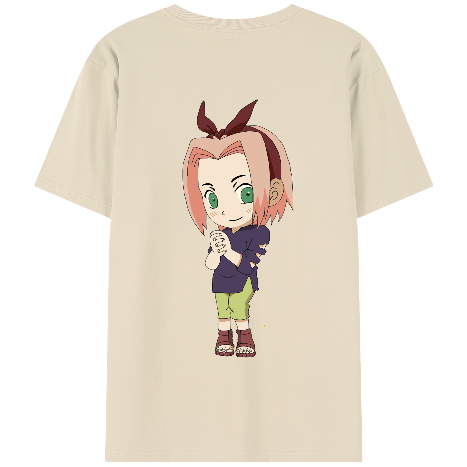（画像用） NARUTO -ナルト- 春野サクラ Haruno Sakura 綿100％半袖Tシャツ（背面プリント）