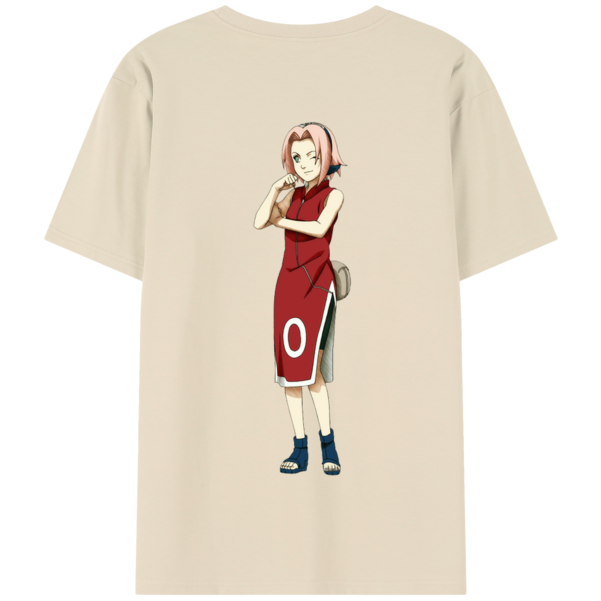 （画像用） NARUTO -ナルト- 春野サクラ Haruno Sakura 綿100％半袖Tシャツ（背面プリント）